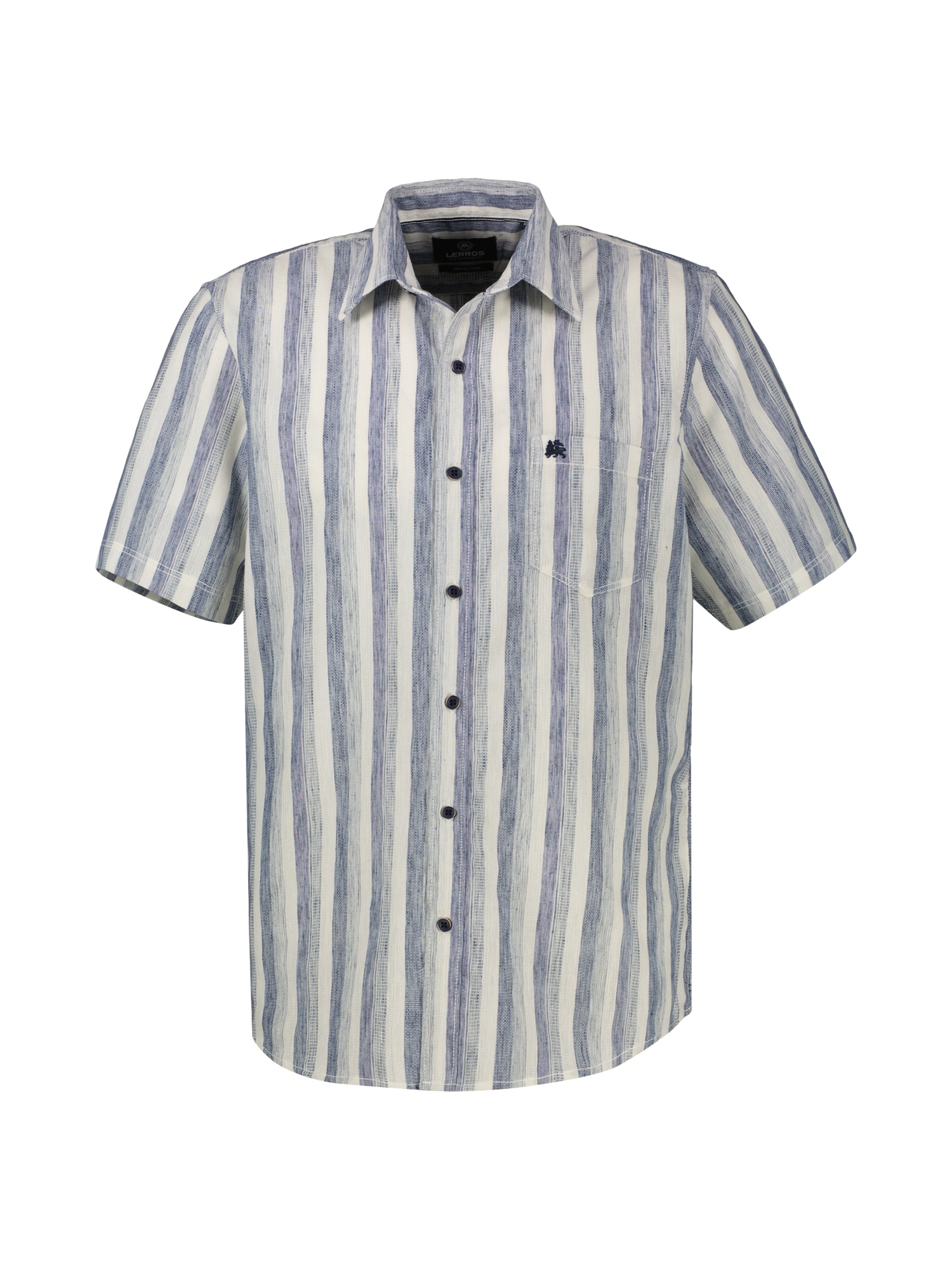 LERROS Kurzarmhemd »Kurzarmhemd gestreift und atmungsaktiv«