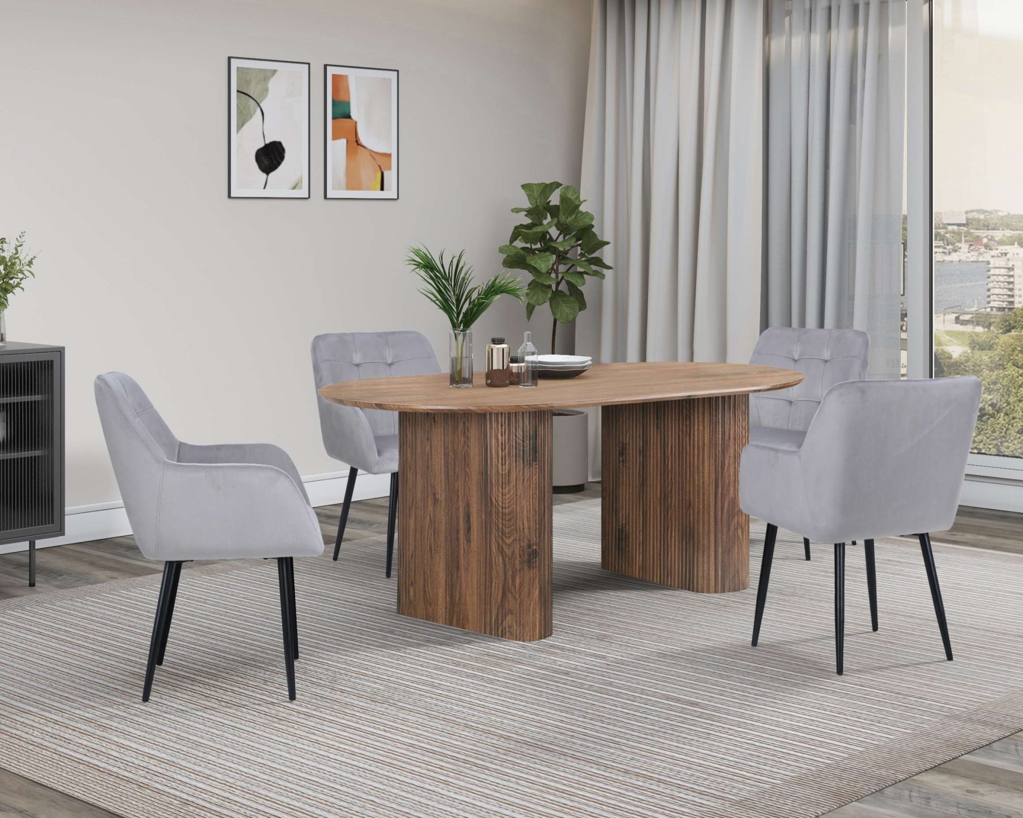 OTTO home »Bostony« () 2 Stk.gepolsterte Rückenlehne, Armlehne und Sitzfläche, Sitzhöhe 49 cm