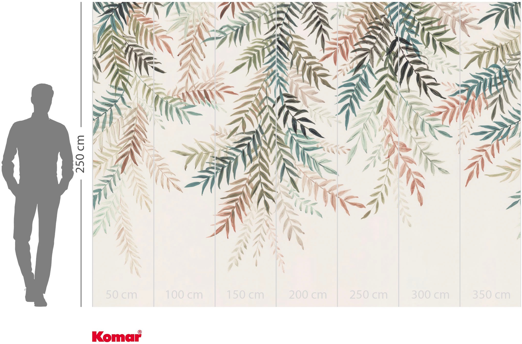 Komar Fototapete »Vlies Fototapete - Éventail de Couleurs - Größe 350 x 250 cm« Motiv | bedruckt glatt