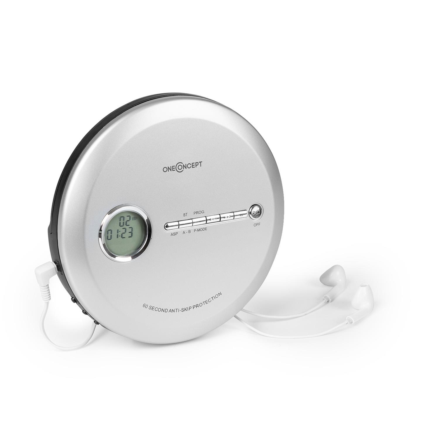 ONECONCEPT CDC 100 BT Discman BT-Funktion LCD ASP 2x1,5V weiß »CDC-100 BT«