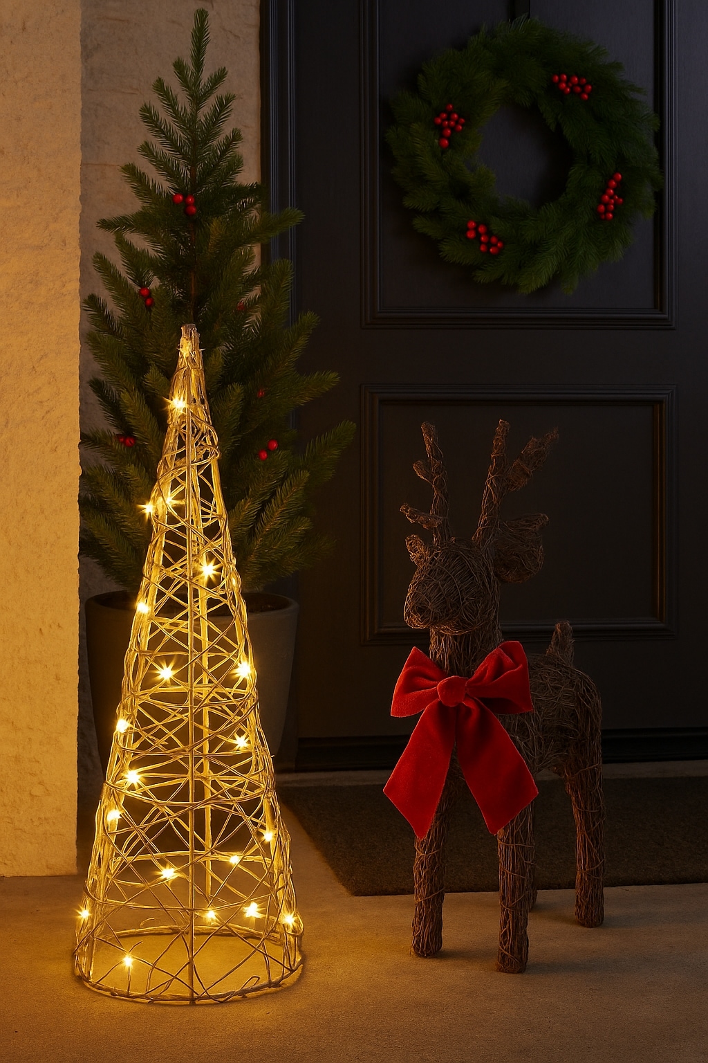 I.GE.A. LED-Dekofigur »LED-Pyramide« Dekofigur Weihnachtspyramide Weihnachtsdeko Weihnachtsbaum Christbaum