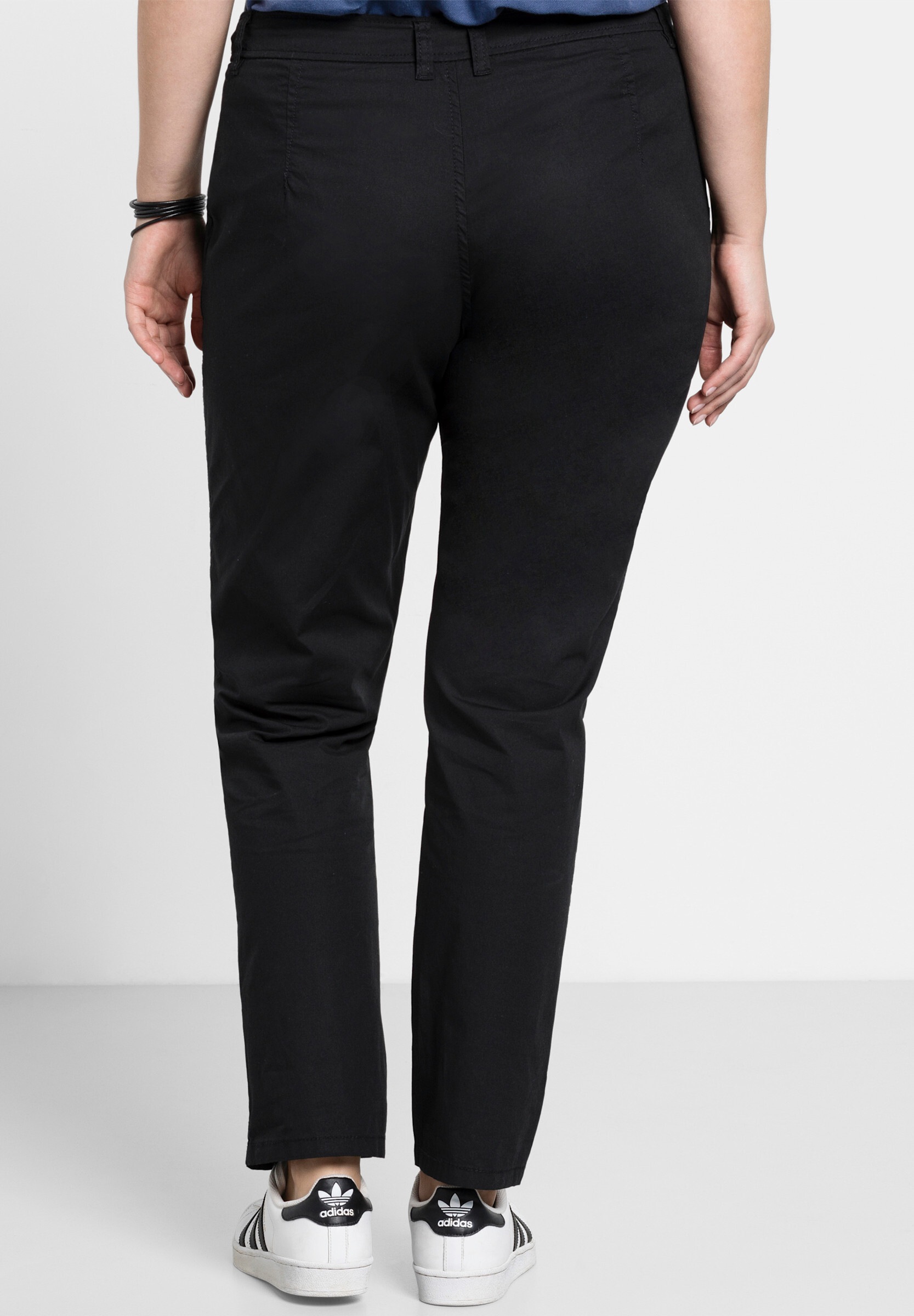 Sheego Chinohose »Chinohose Chinohose mit Bundfalten«  in Stretch-Qualität