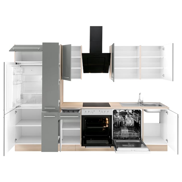 300 »Bern«, Küchenzeile E-Geräten, Online Füßen OTTO höhenverstellbaren OPTIFIT im cm, Shop mit Breite mit
