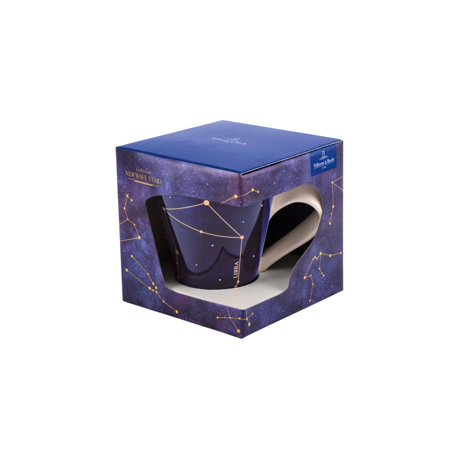 Villeroy & Boch Tasse »Tasse Waage NewWave Stars 300 ml weiß-blau«