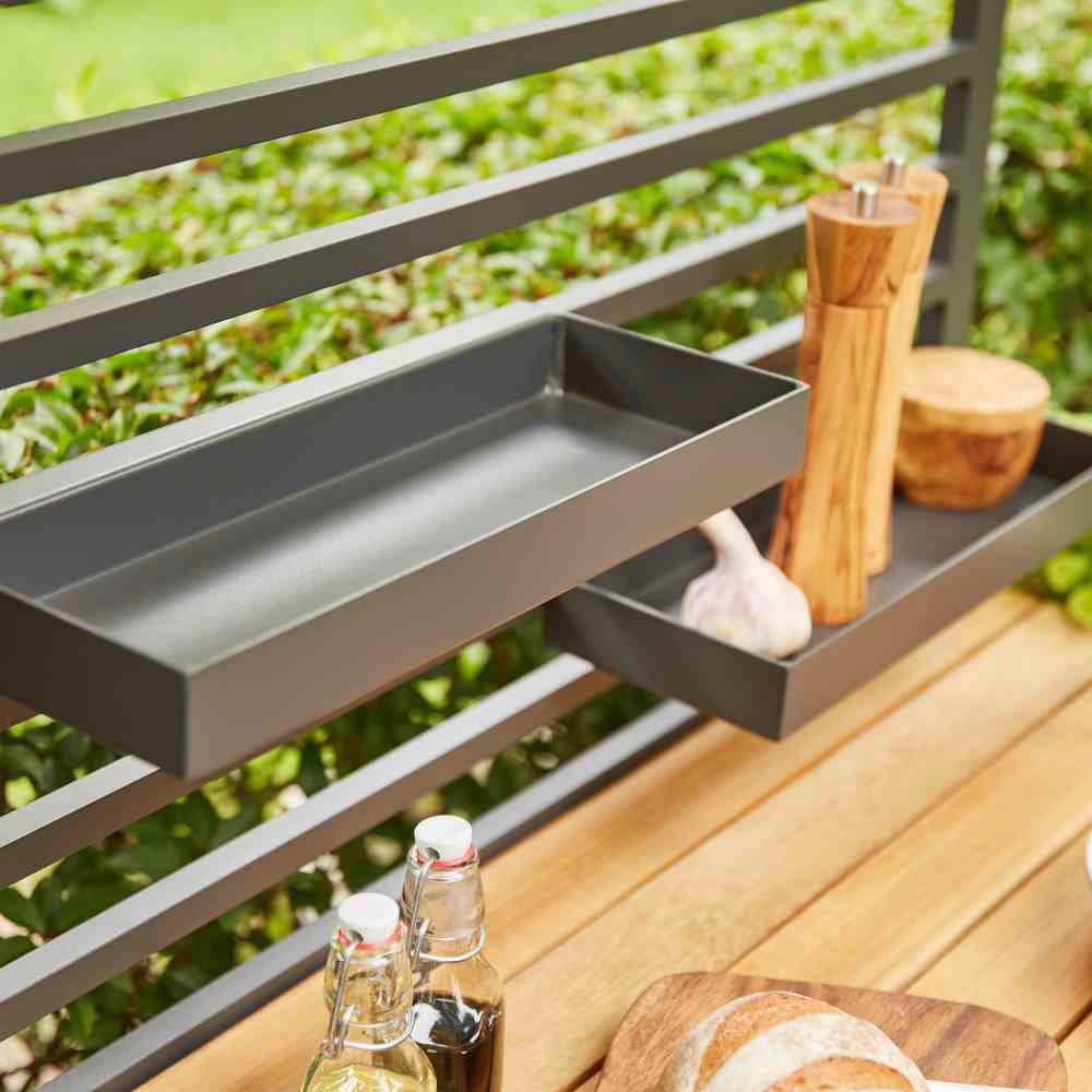 Siena Garden Outdoor-Küchenmodul »Sierra«, (Set), 3-tlg., Aluminium, Teak FSC 100%