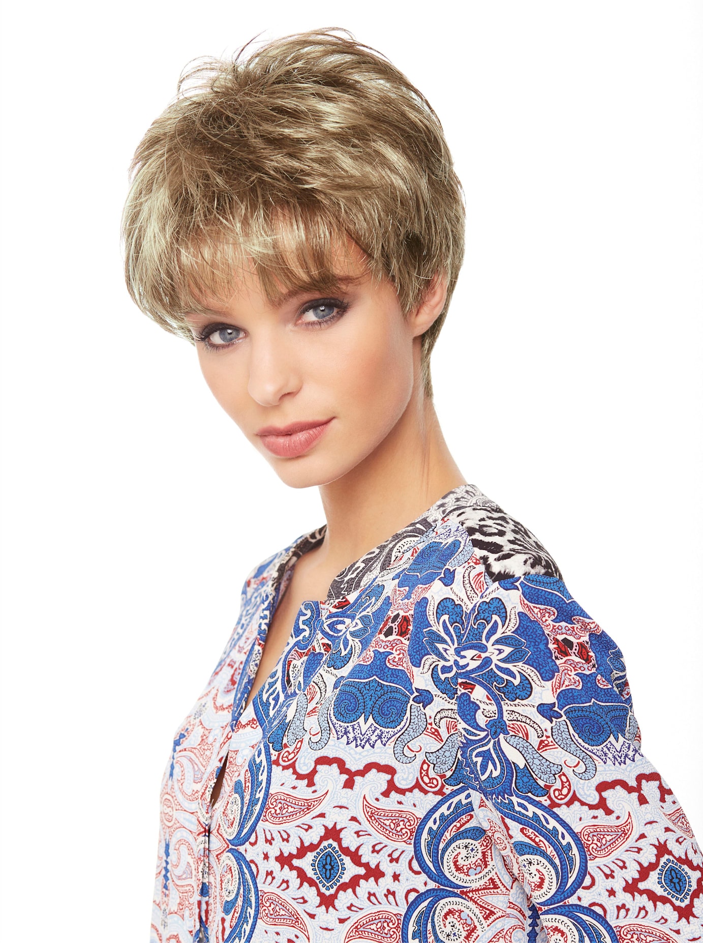 Kunsthaarperücke in beige