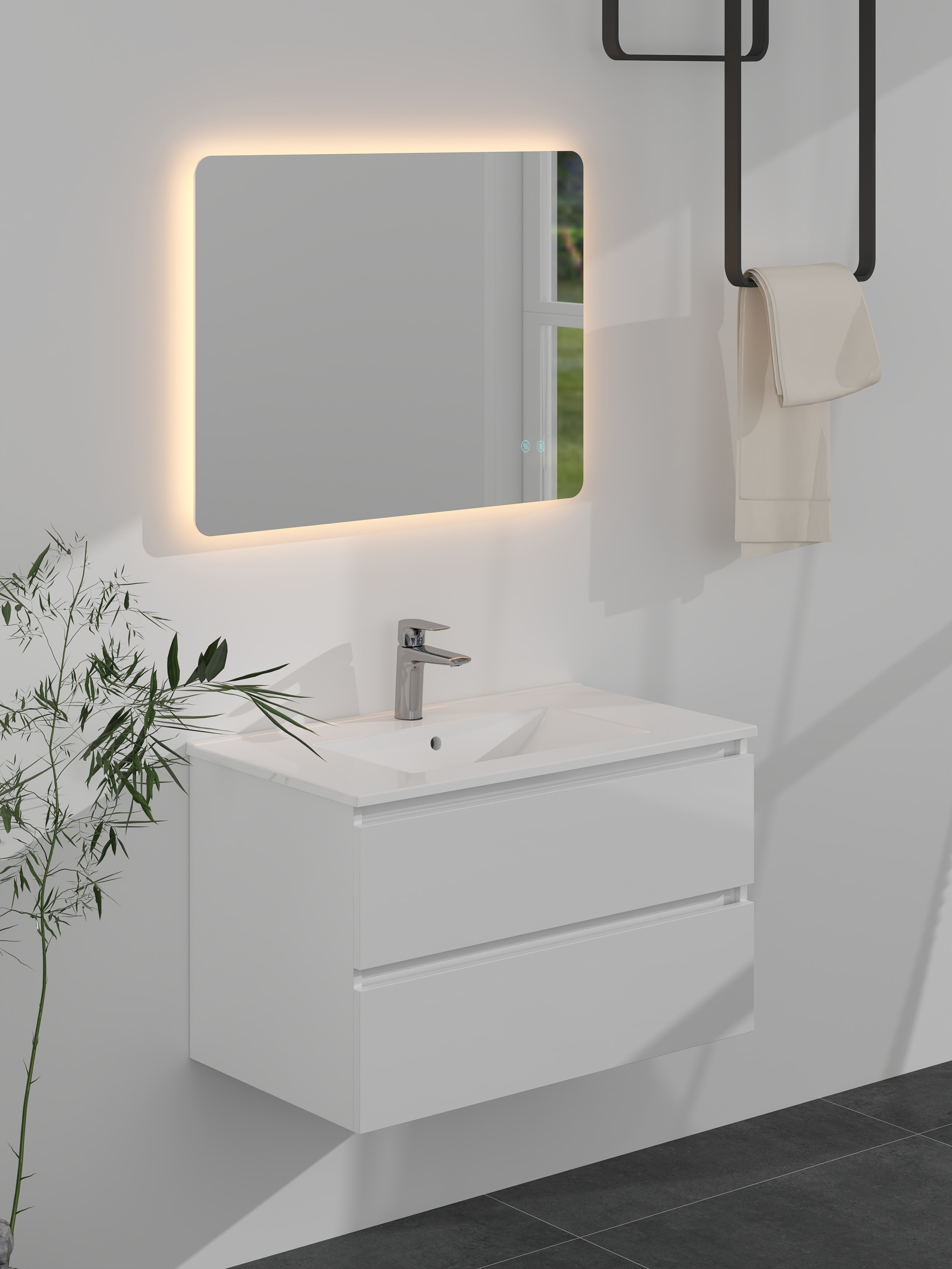 welltime Badmöbel-Set »Toledo in verschiedenen Breiten erhältlich« Komplett-Set, 