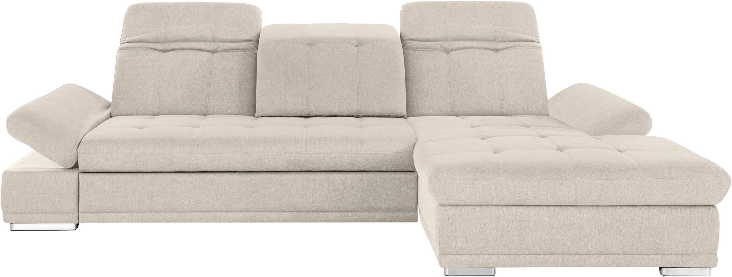 COTTA Ecksofa »Holiday L-Form mit Sitztiefen-, Armteil- und Kopfteilverstellung«, wahlweise mit Bettfunktion & Bettkasten