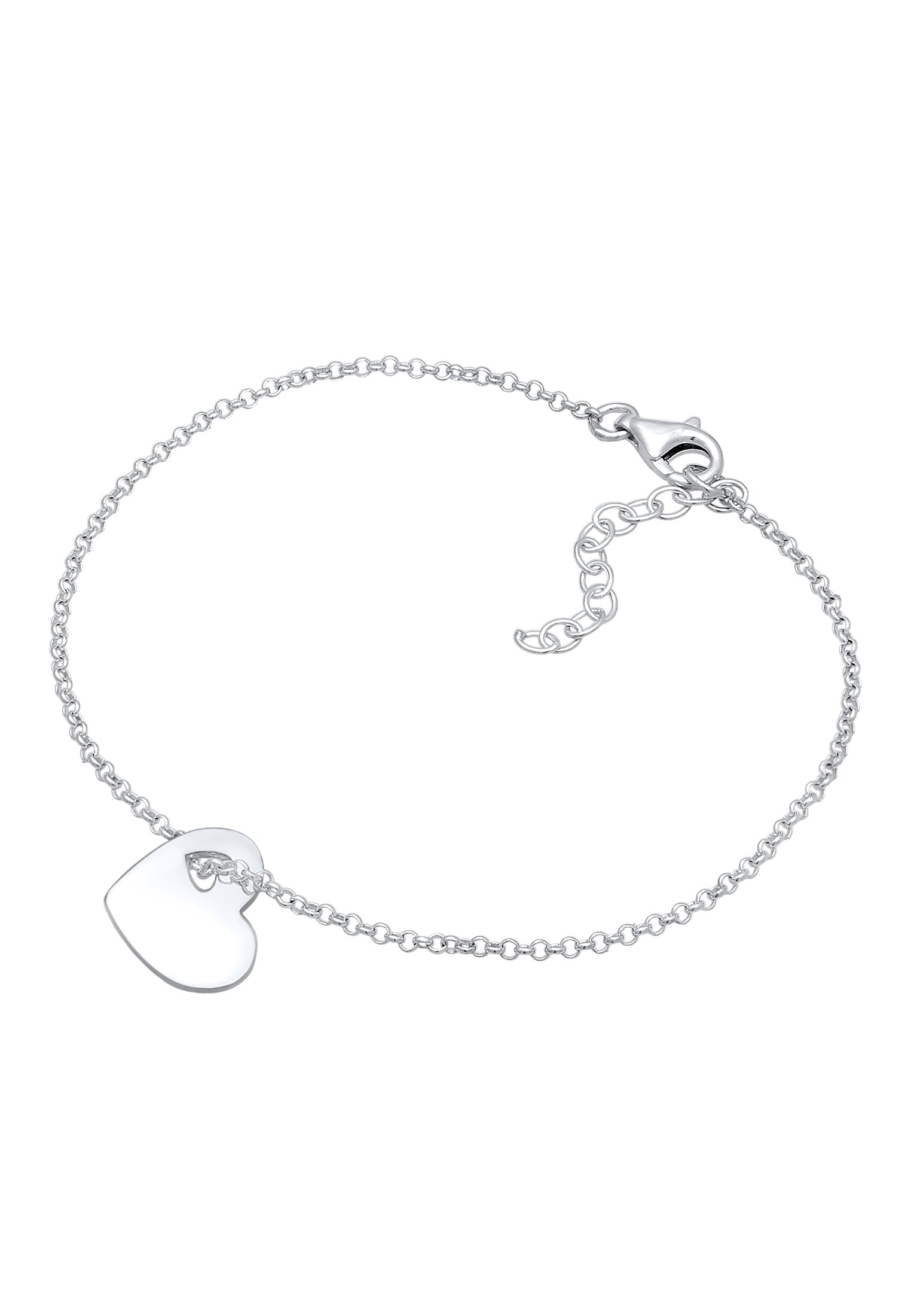 Elli Armkette »Armband Herz Anhänger Symbol Liebe 925 Silber«