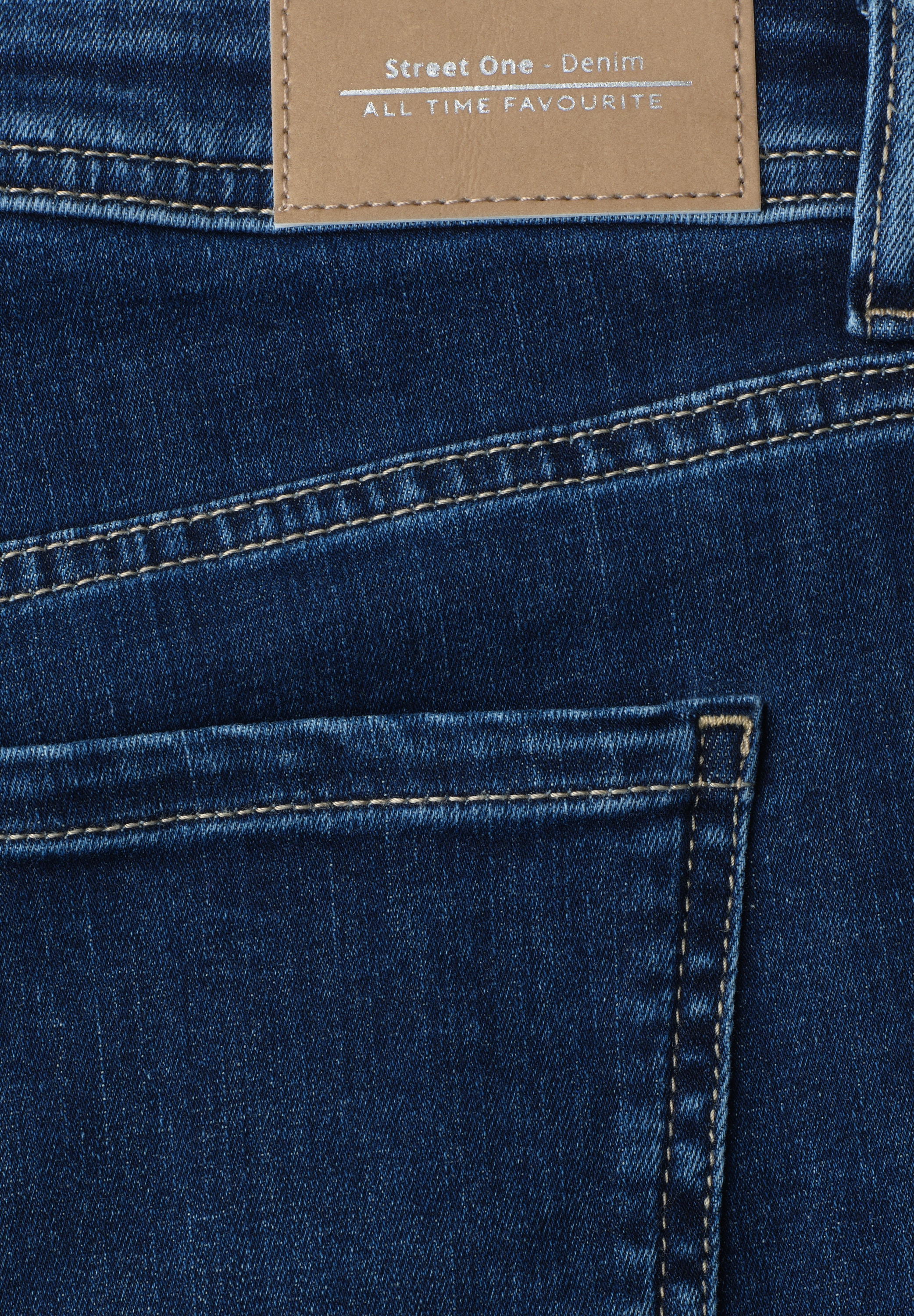 STREET ONE Bermudas »Style Jane«  Slim Leg Jeans-Bermuda mit Turn-Up-Detail