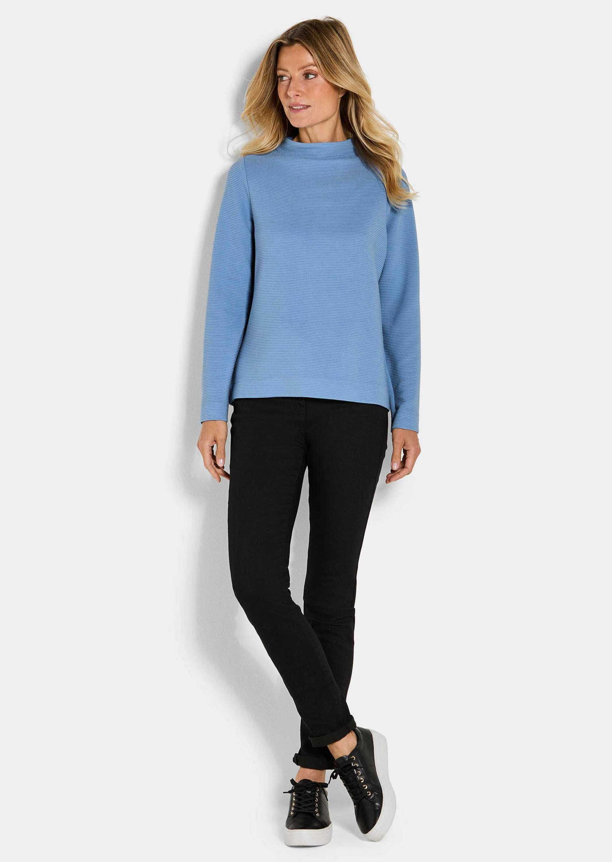 GOLDNER Rundhalspullover »Kurzgröße Langarm Ottoman-Design, Turtleneck«