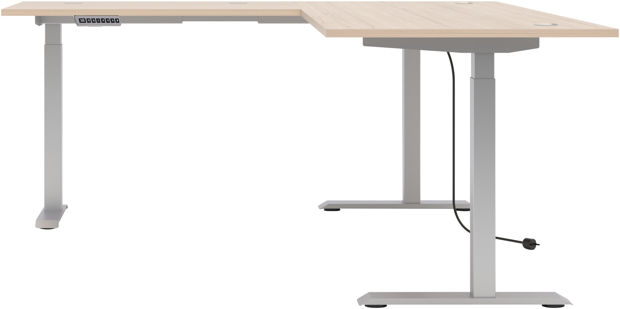 Innostyle Schreibtisch »Schreibtisch Santorin, 185/72/173 cm ( B/H/T)« 1 Stk. tlg. mit motor. Höhenverst. (72-120 cm) mit Memory-Funkt., li/re montierbar