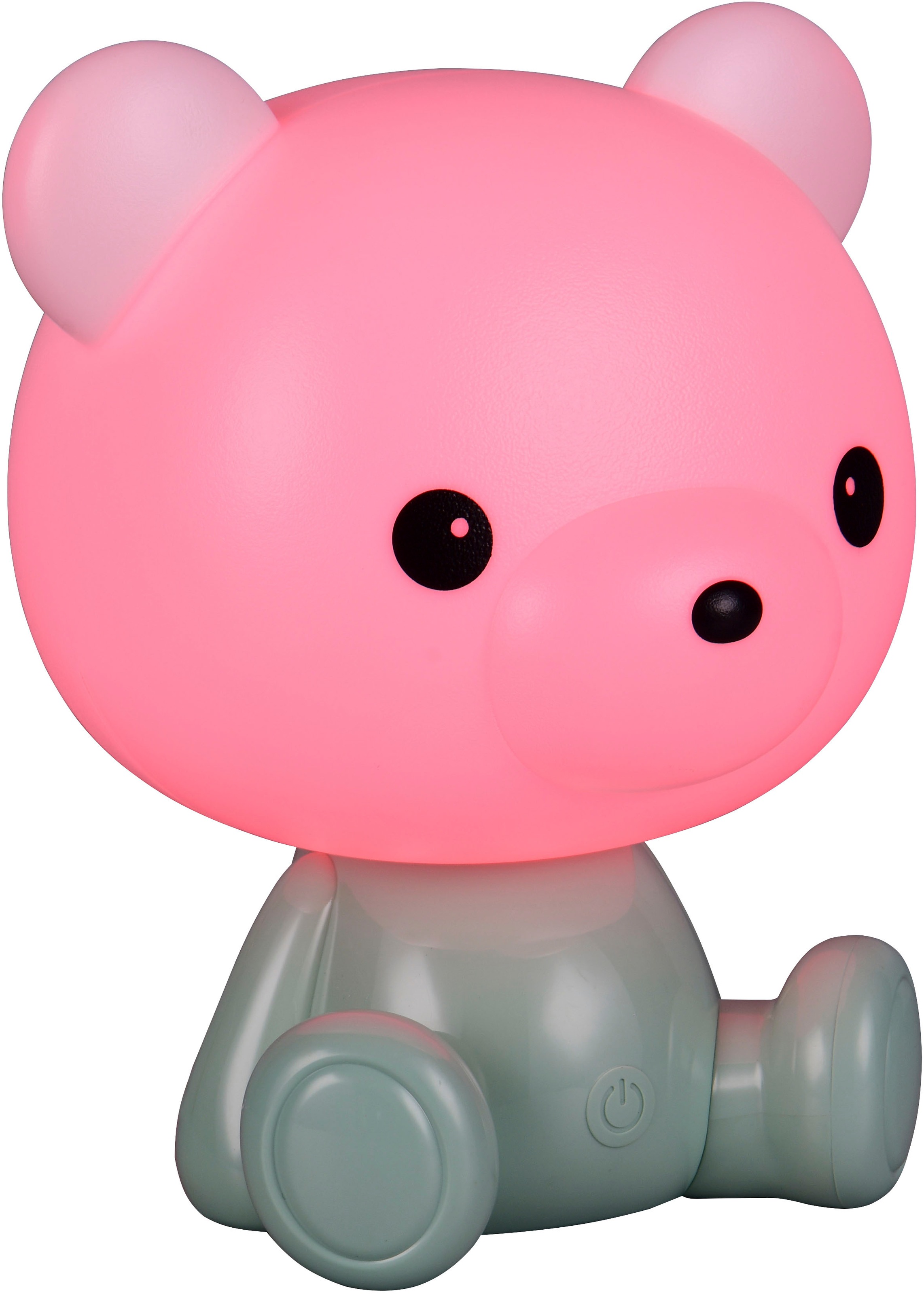 REALITY Leuchten LED Tischleuchte »CUTIE, Kinderzimmer Tischleuchte Nachttischleuchte Bären Optik, RGB« LED-Board 1 Stk. RGB | Warmweiß 0,3W 30 Lumen warmweiß 3000K, RGB Farbwechsel Modus, USB-Anschluss