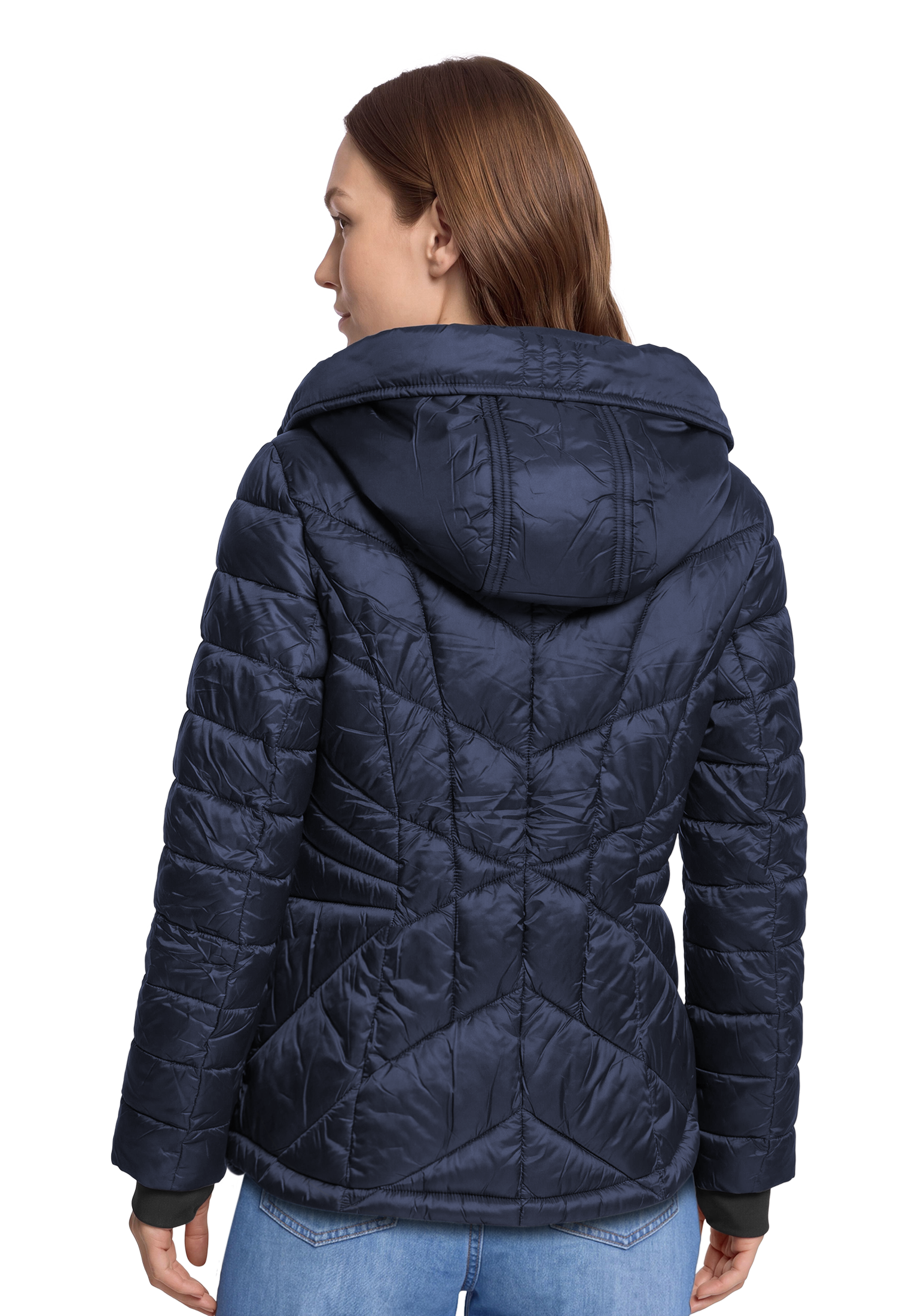 Gil Bret Steppjacke mit Kapuze mit abnehmbarer Kapuze und verdecktem Reißverschluss