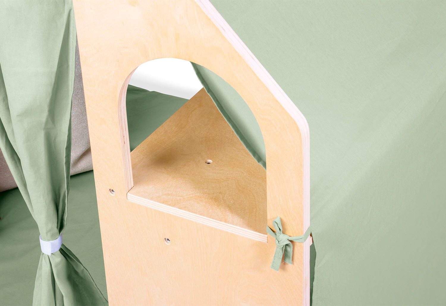 Pinolino® Spielhaus »Thilda, inkl. Stoffdach, salbeigrün, 3-tlg.«