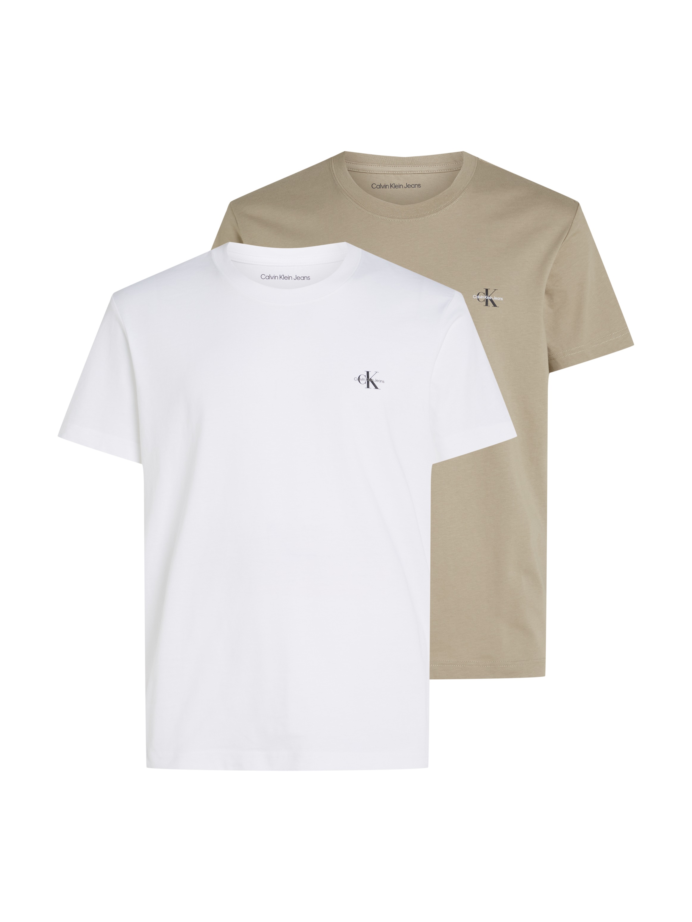 Calvin Klein Jeans T-Shirt »2 PACK MONOLOGO T-SHIRT«, (Packung, 2er-Pack), mit Rundhalsausschnitt