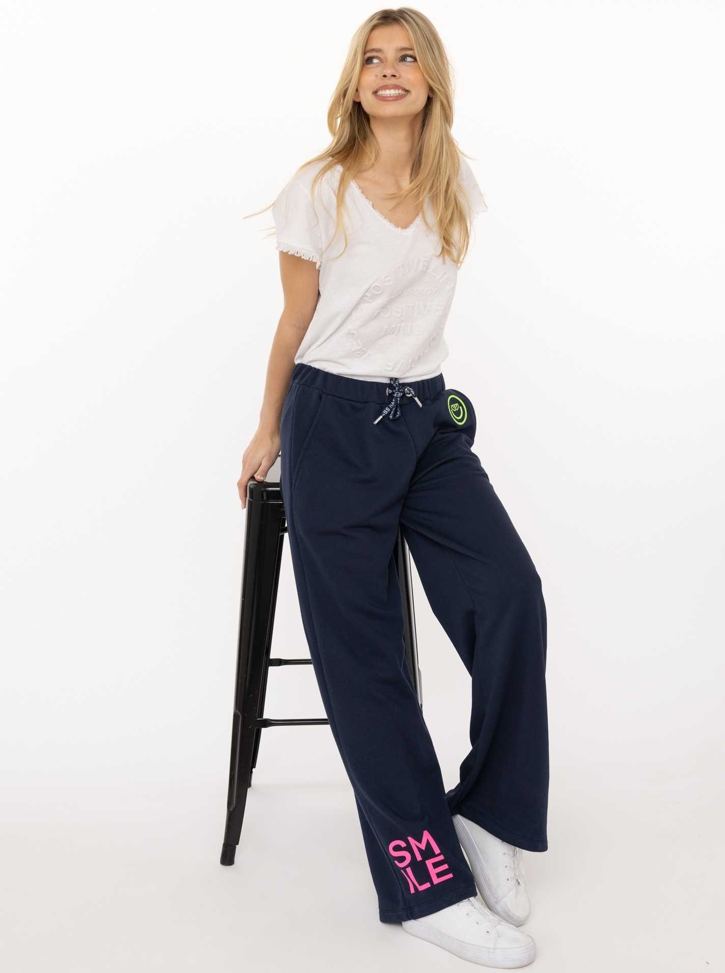 Zwillingsherz Sweathose »"Alissa"«  mit Print und Neon Stickerei , Kordel und Eingriffstaschen