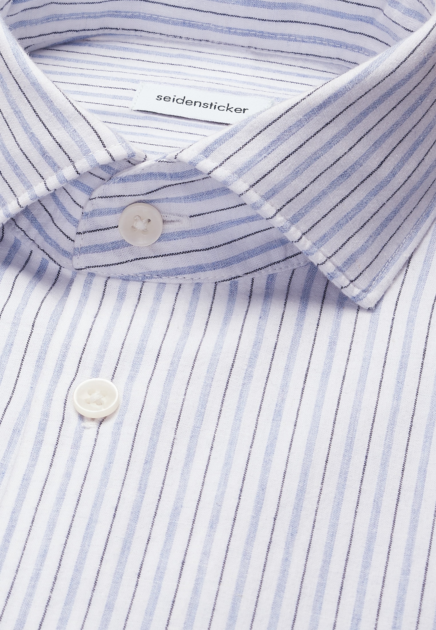 seidensticker Leinenhemd Slim 1/1 Kentkragen Gestreift