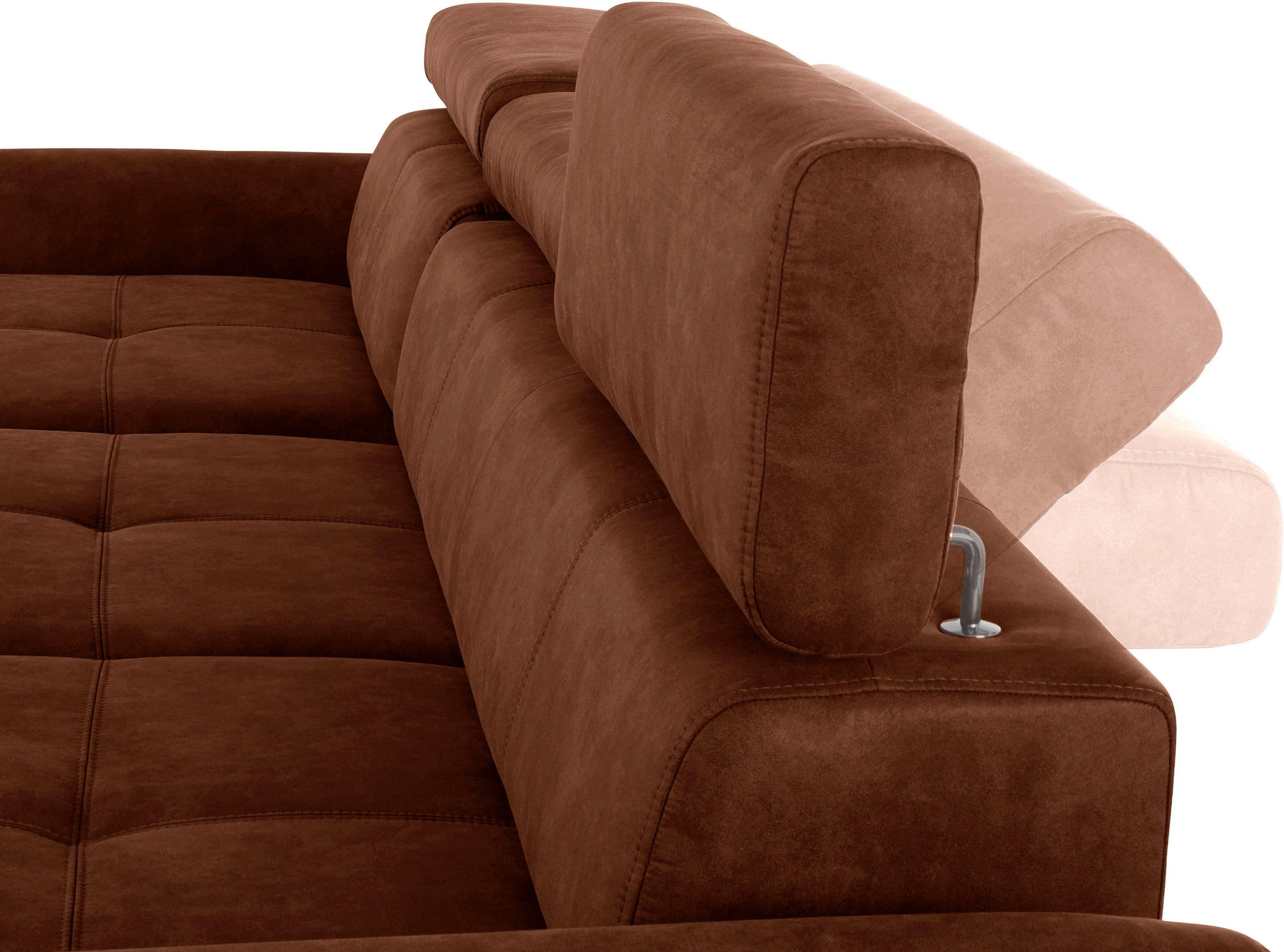 exxpo - sofa fashion Ecksofa »Maretto, bequem und komfortabel, L-Form«, inkl. Kopf- bzw. Rückenverstellung, wahlweise mit Bettfunktion