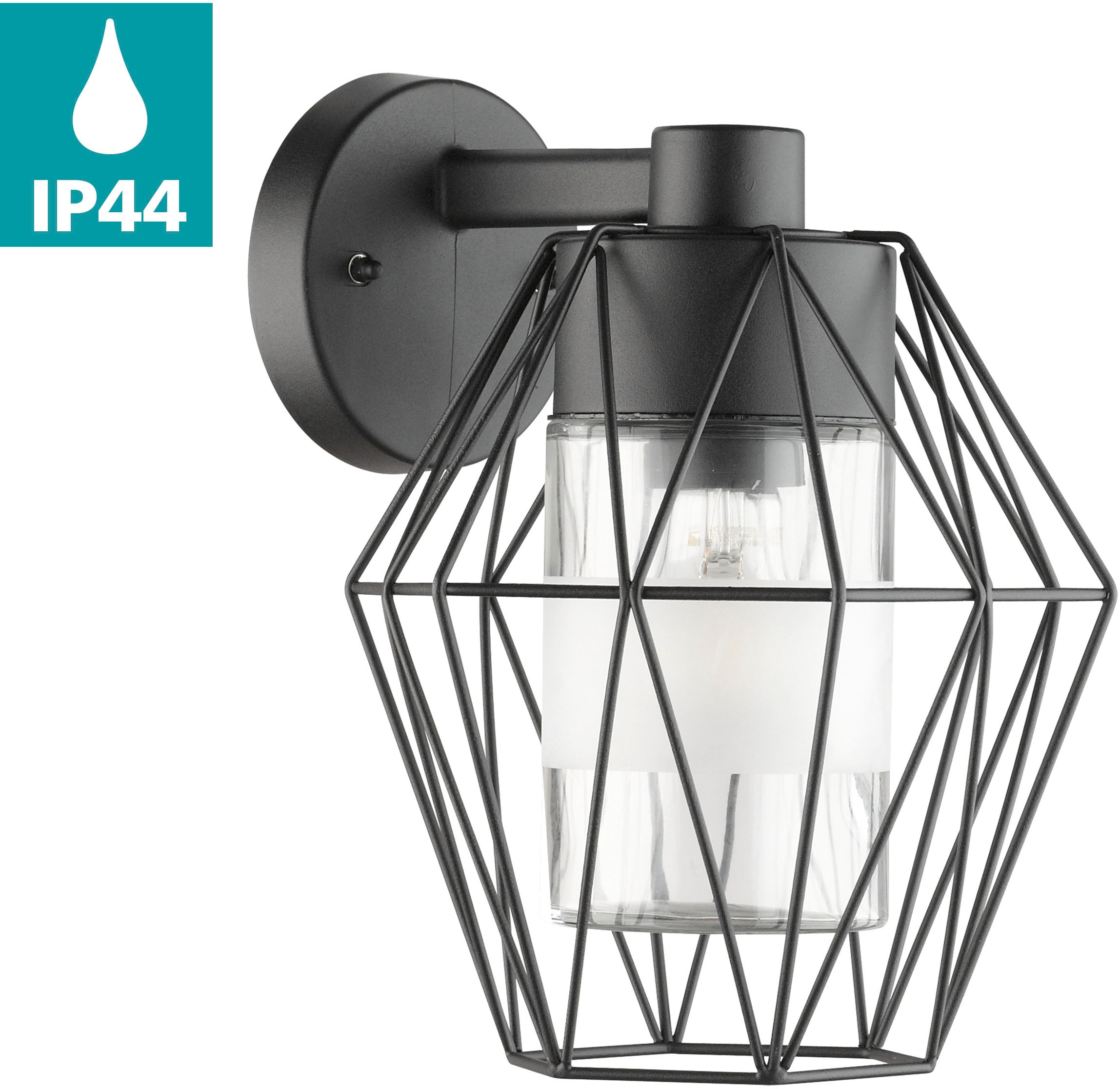 60W, Außen-Stehlampe schwarz 1x Aluminium, online flammig-flammig, Glas, OTTO eckig, bei 1 »AILA«, exkl. E27 Sockelleuchte, näve