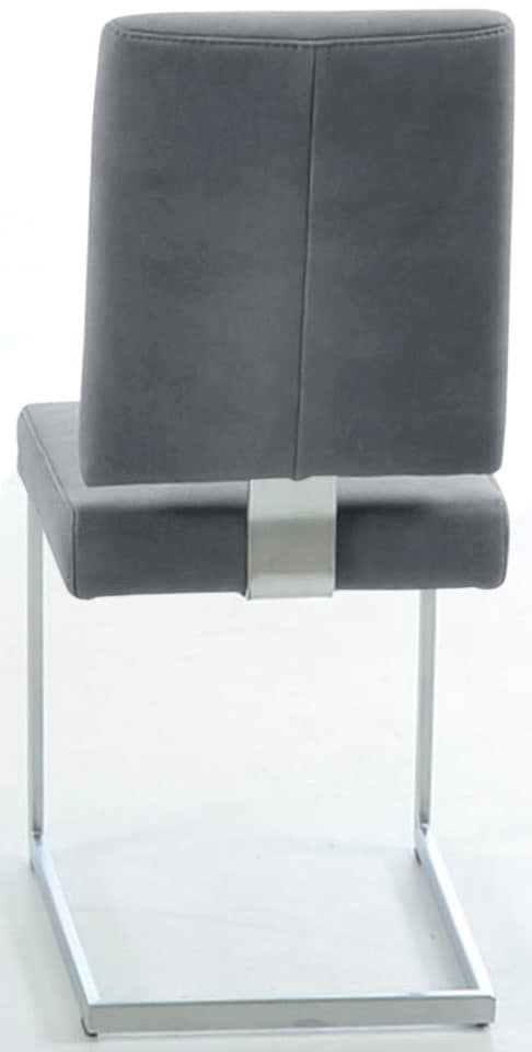 K+W Komfort & Wohnen Freischwinger, Microfaser Struktur 755, stabiles Hochkantgestell, in Leder oder Microfaser