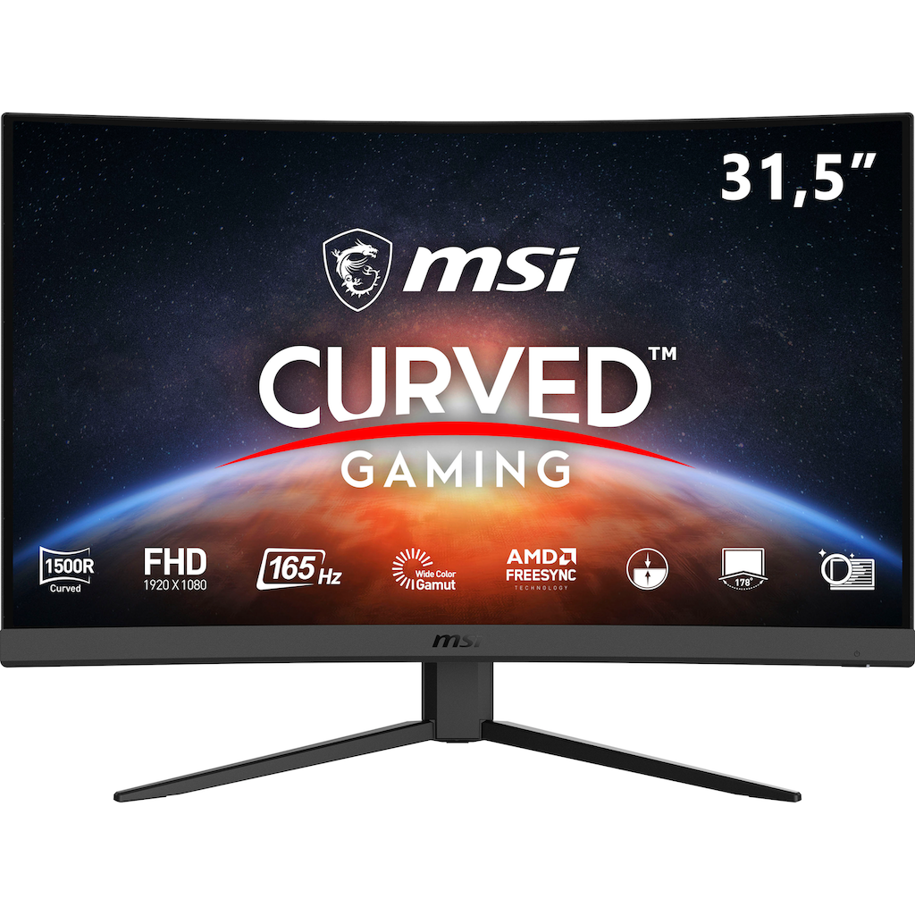 MSI Curved-Gaming-LED-Monitor »Optix G32C4«, 80 cm/31,5 Zoll, 1920 x 1080 px, Full HD, 1 ms Reaktionszeit, 165 Hz