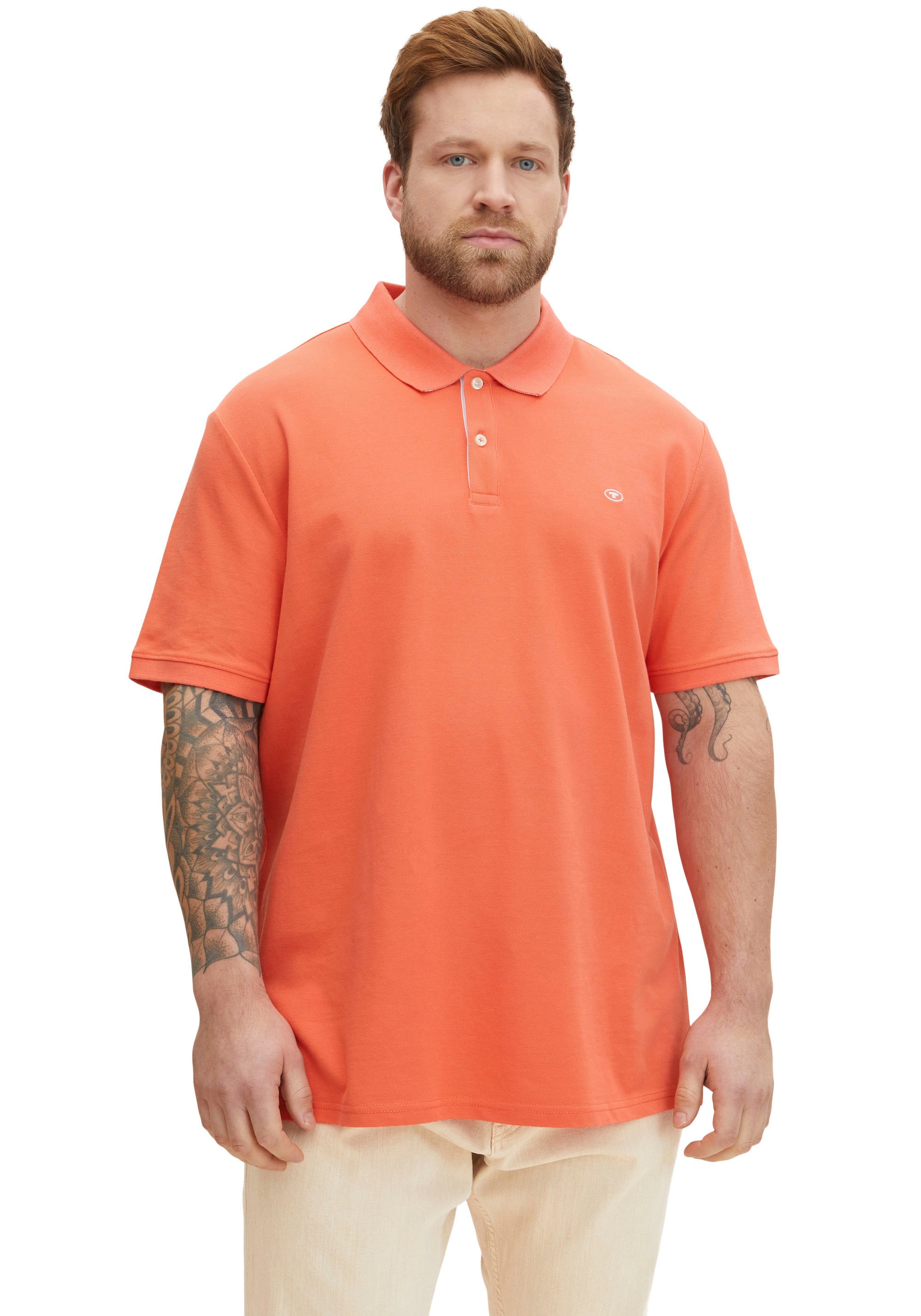 TOM TAILOR PLUS Poloshirt, mit Logostickerei