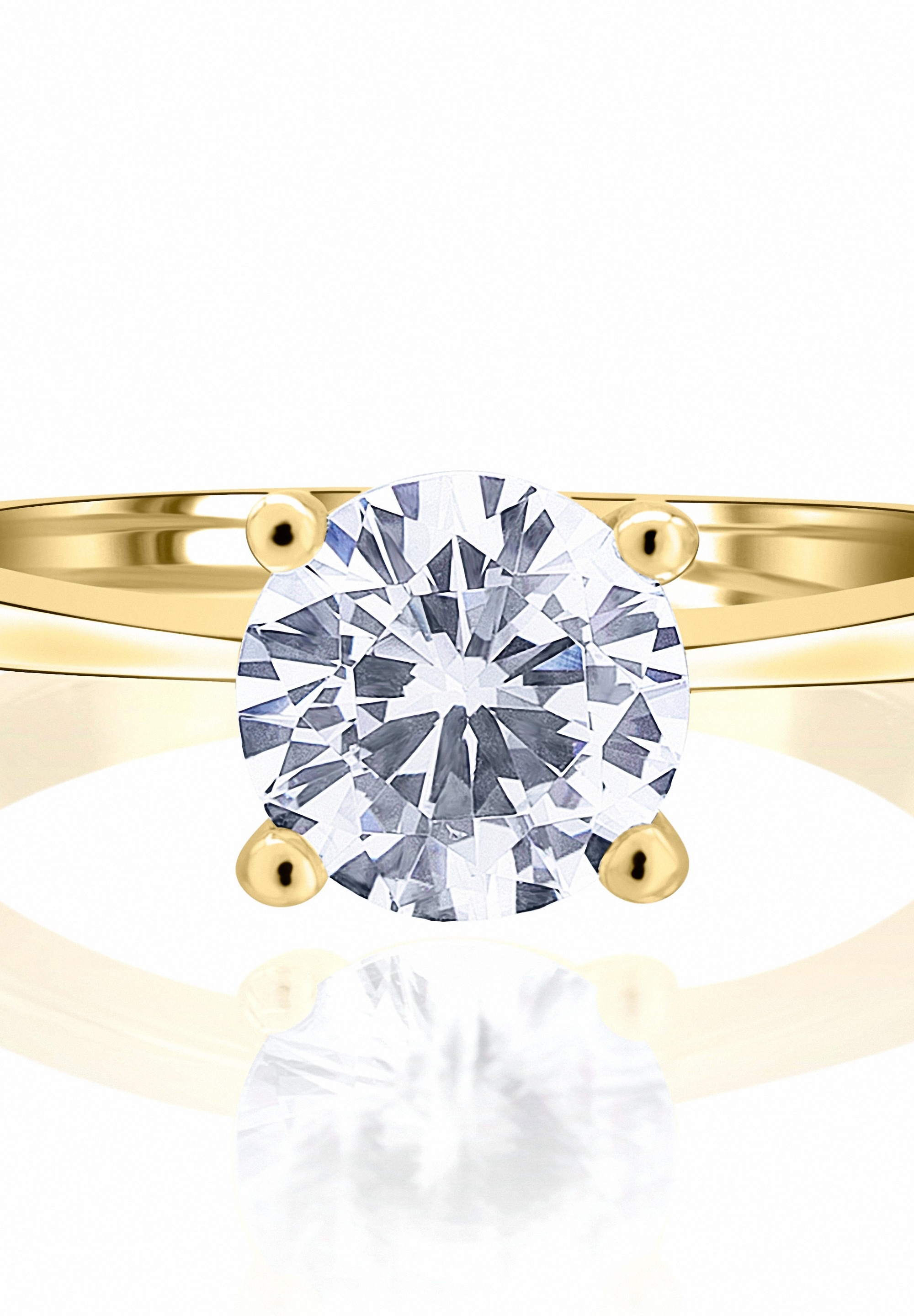 ONE ELEMENT Goldring »Zirkonia Ring aus 333 Gelbgold«