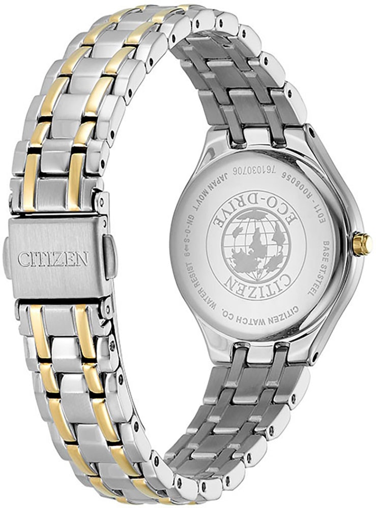 Citizen Solaruhr, Armbanduhr, Damenuhr, Edelstahlarmband, Datum