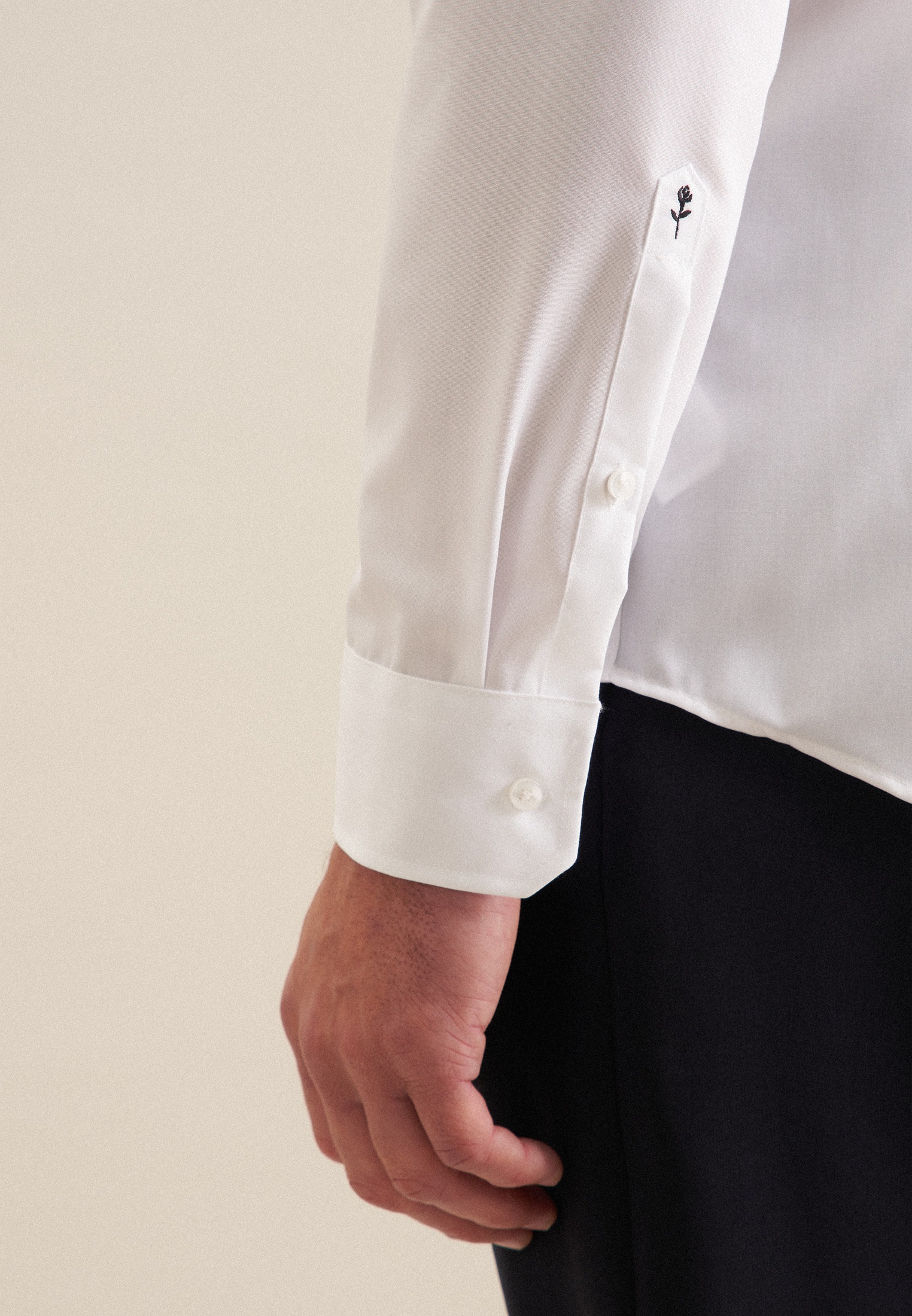 seidensticker Businesshemd »Shaped«, Shaped Langarm Button-Down-Kragen Uni