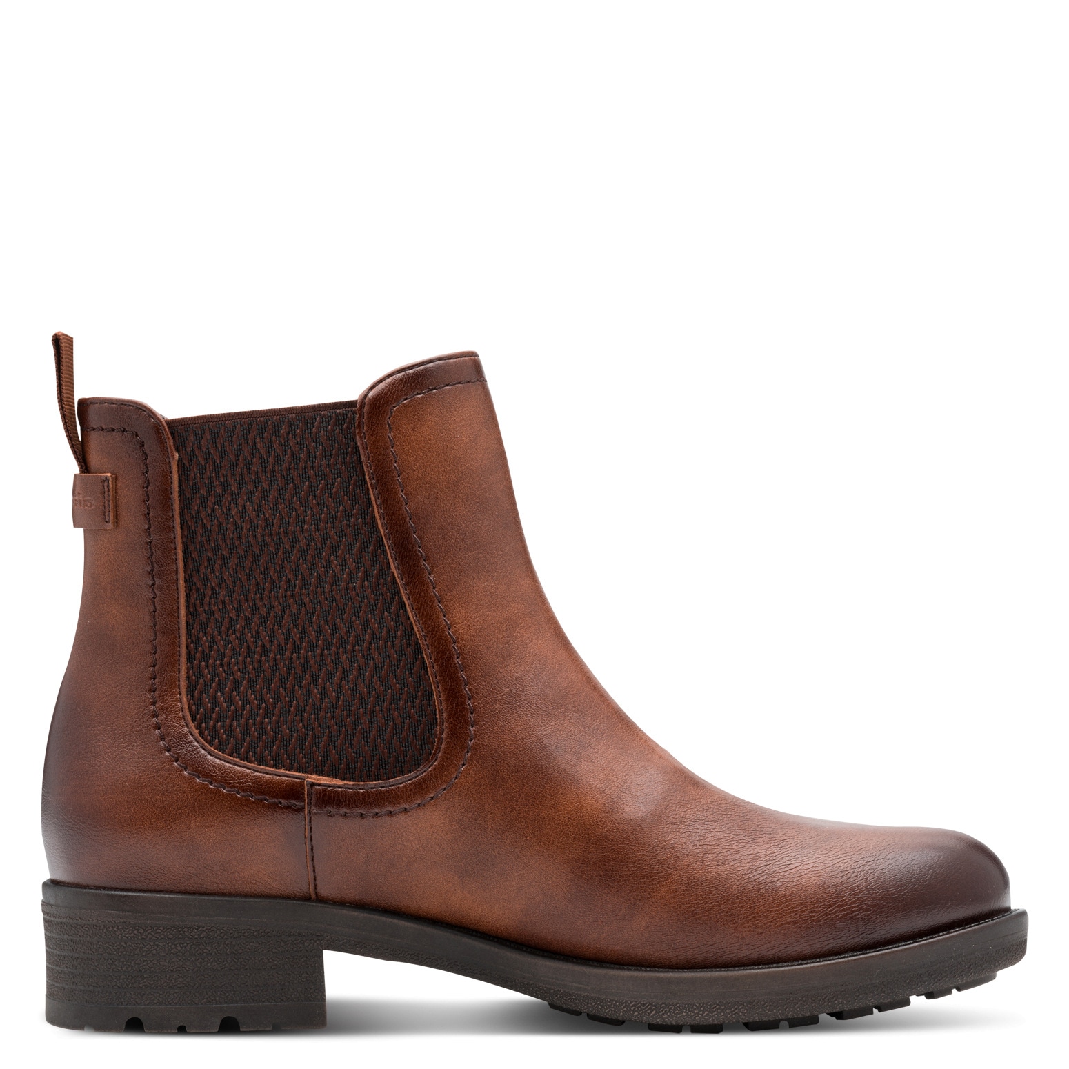 Tamaris Chelseaboots  , Blockabsatz, Stiefelette, Schlupfschuh im Used Look