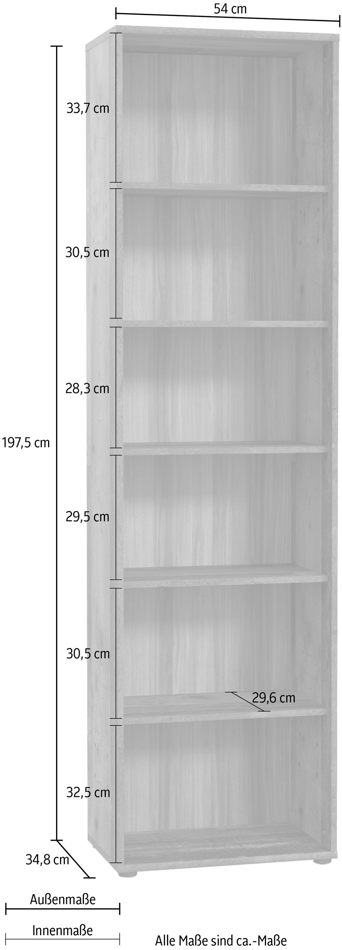 FORTE Regal »Tempra« Höhe ca. 197,5 cm