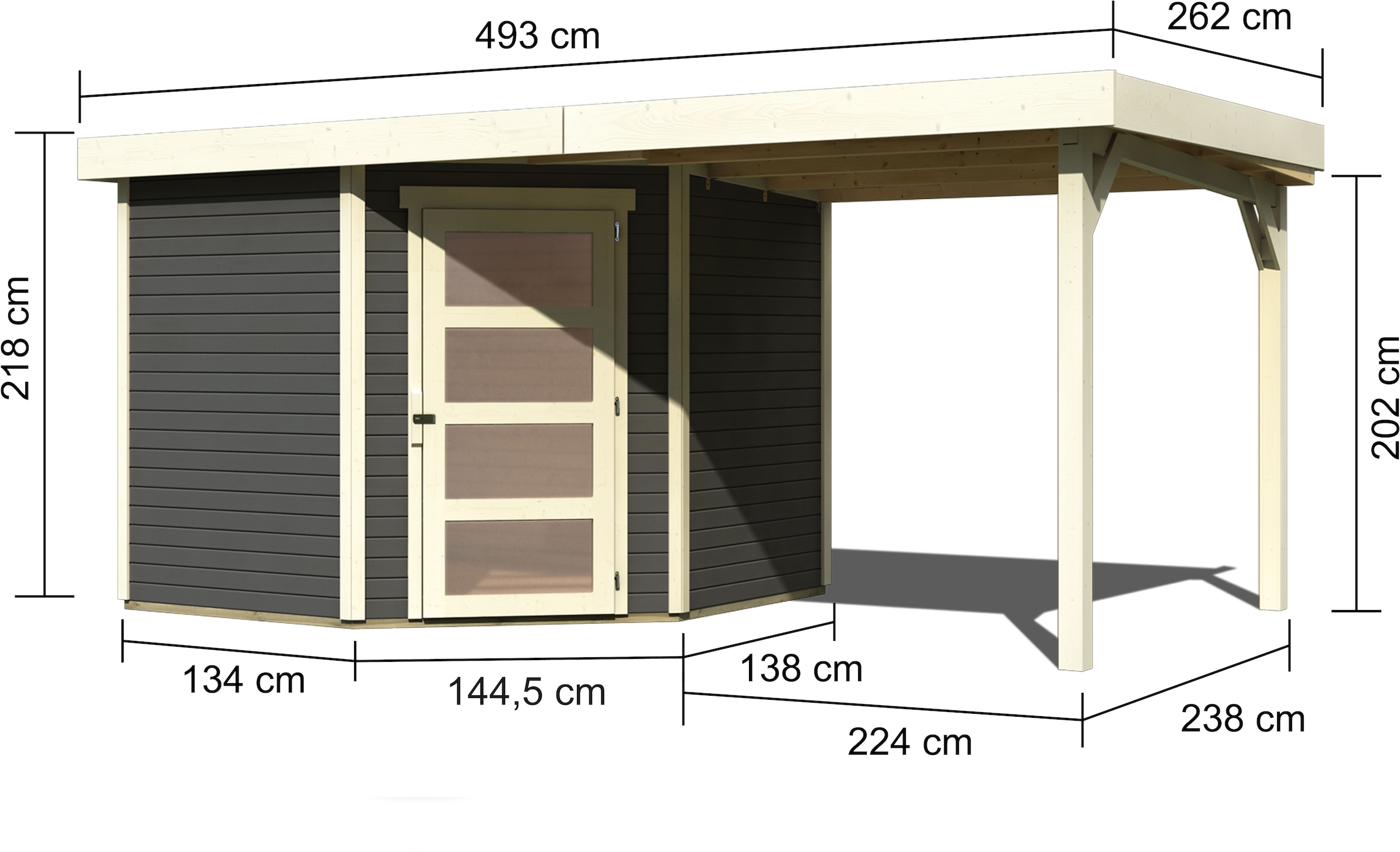 Karibu Gartenhaus »Schwandorf 5« aus hochwertiger nordischer Fichte