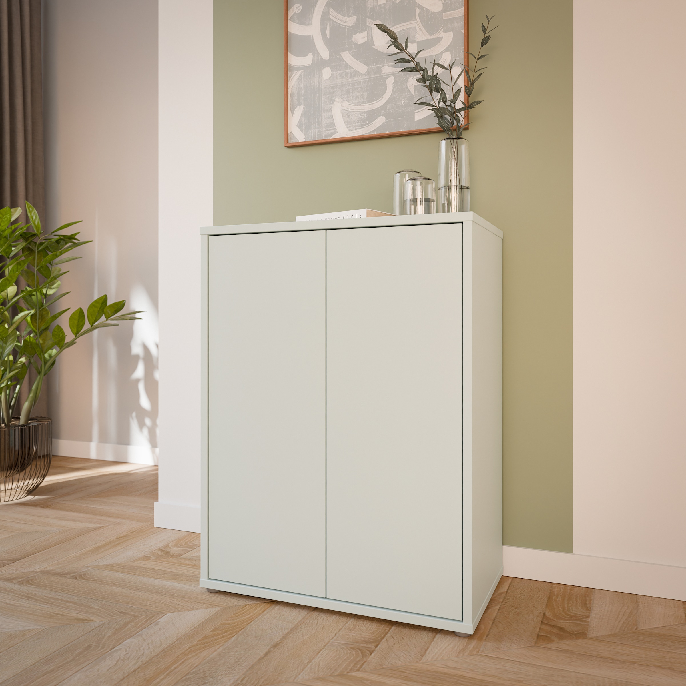 FORTE Kommode »Alice Springs. Kommode, 2 Türen, B/H/T 74,5/99,1/41,5 cm« Türen grifflos, Push to open