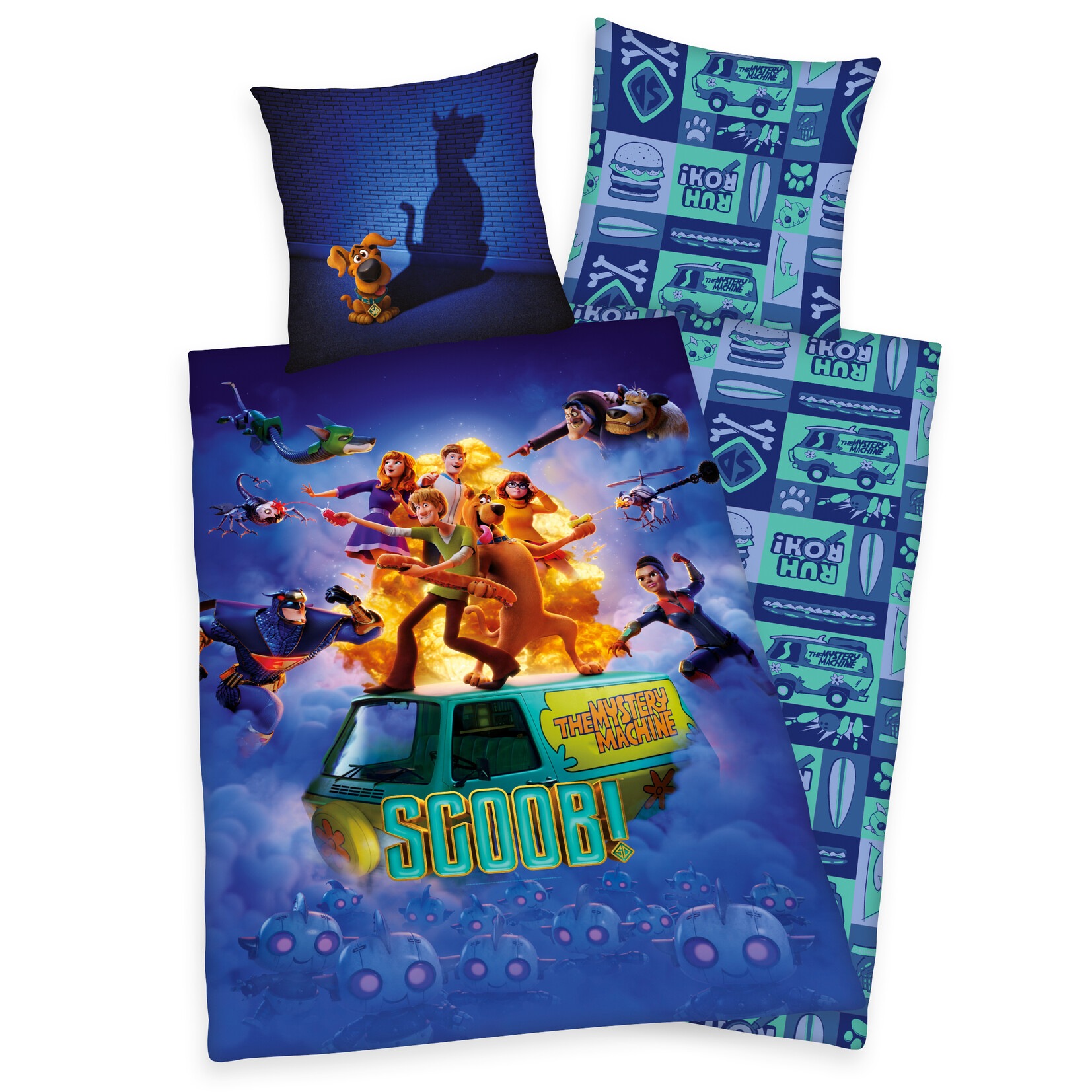 Scooby Doo Kinderbettwäsche »Scooby Doo, Baumwoll-Renforcé« 2 Stk. tlg.