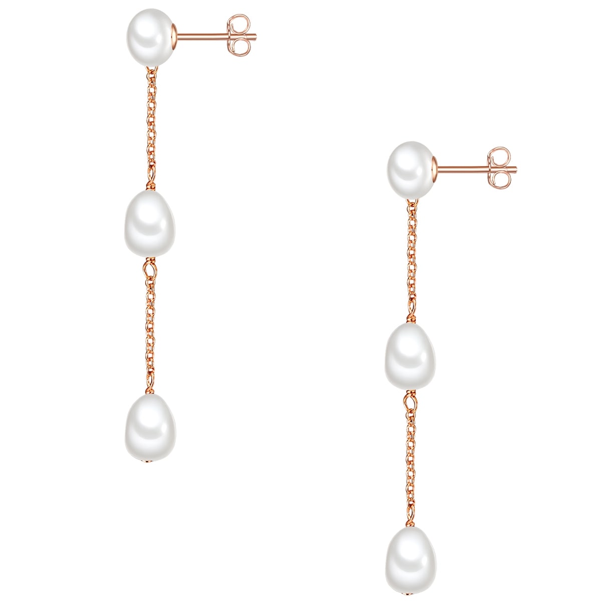 Valero Pearls Paar Ohrhänger »Set: VP751«, (2 tlg.), aus Süßwasser-Zuchtperlen