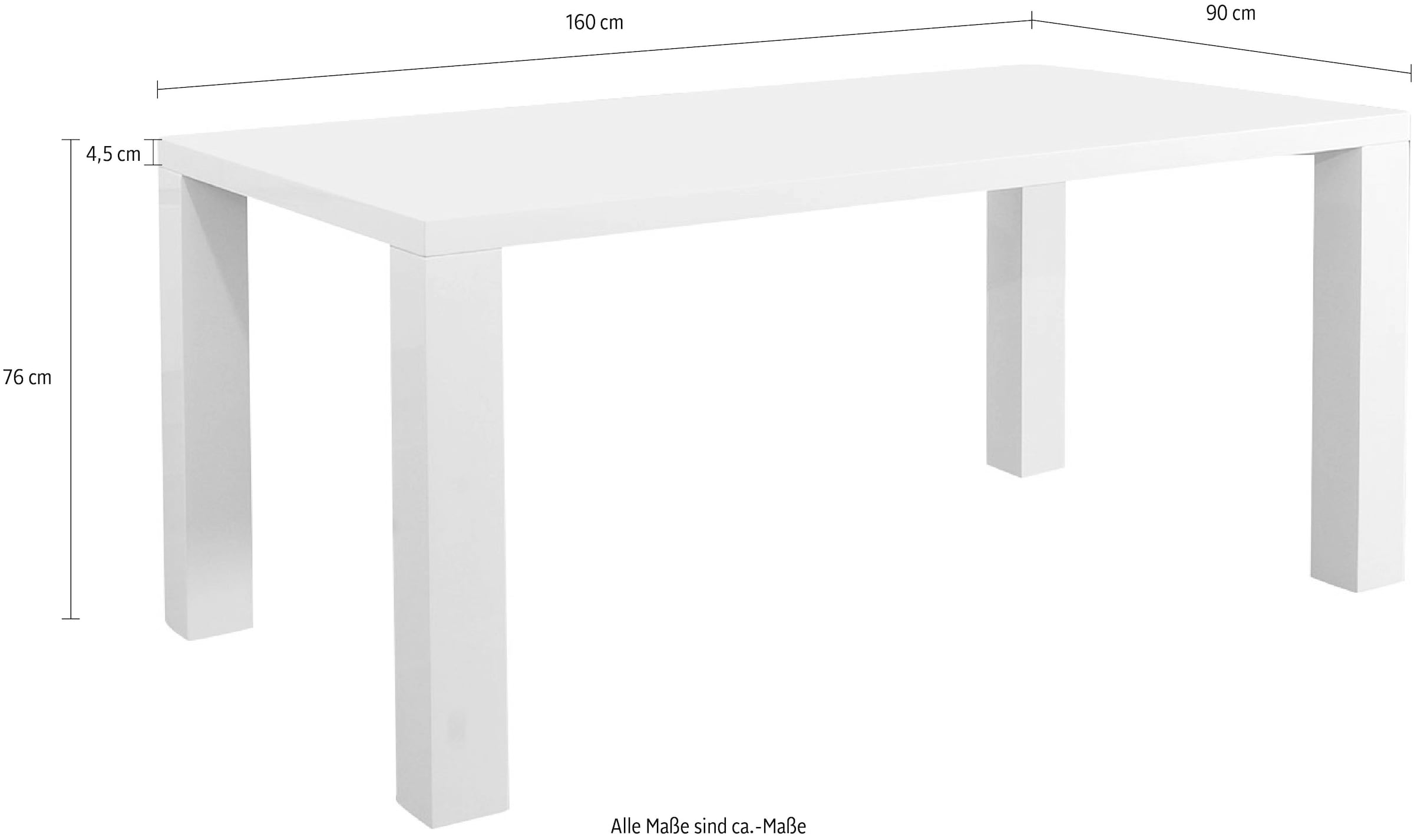SalesFever Esstisch, Eleganter Hochglanz für anspruchsvolle Ästhetik