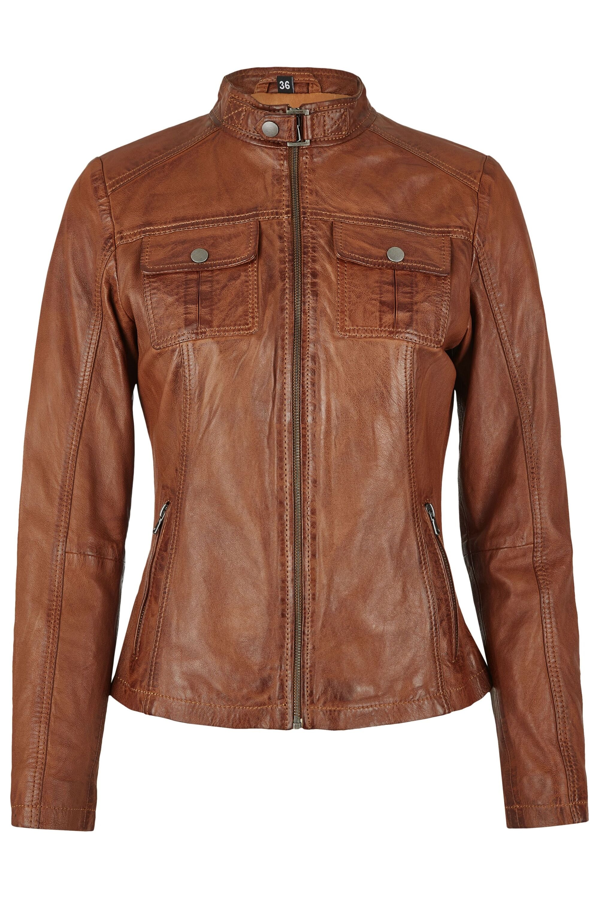 7eleven Bikerjacke »SEJANNA« ohne Kapuze mit Zierschnalle