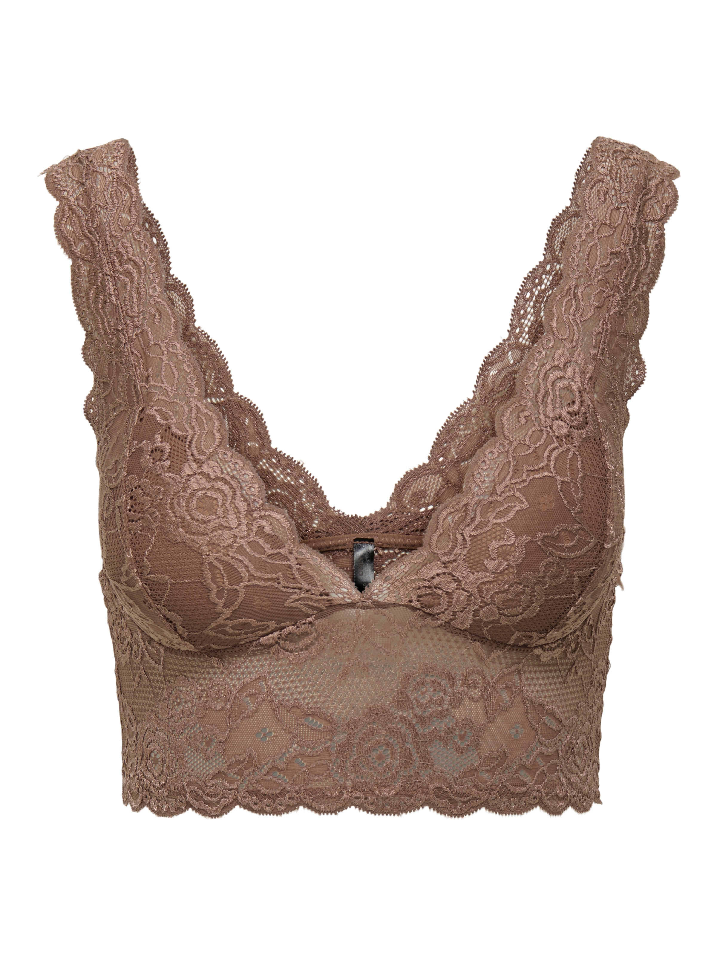 ONLY Spitzentop »ONLCHLOE – Spitzen-Bra mit gepolsterten Cups und Stretch«, regular fit, feminin, Spitze, Kunstfaser, V-Ausschnitt