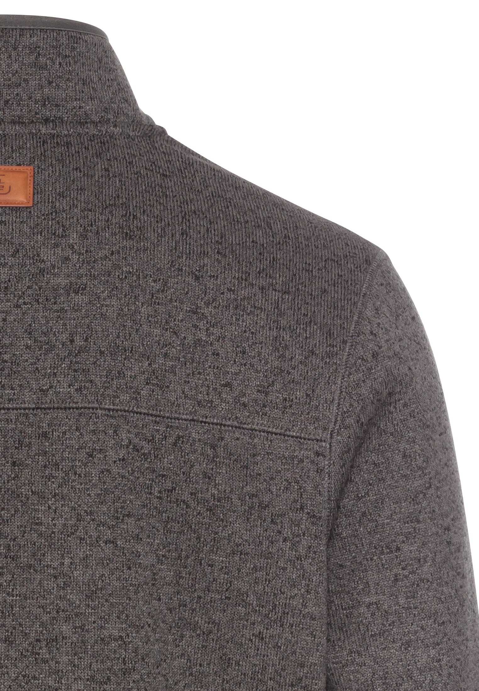 camel active Strickjacke, in melierter Optik und mit Stehkragen