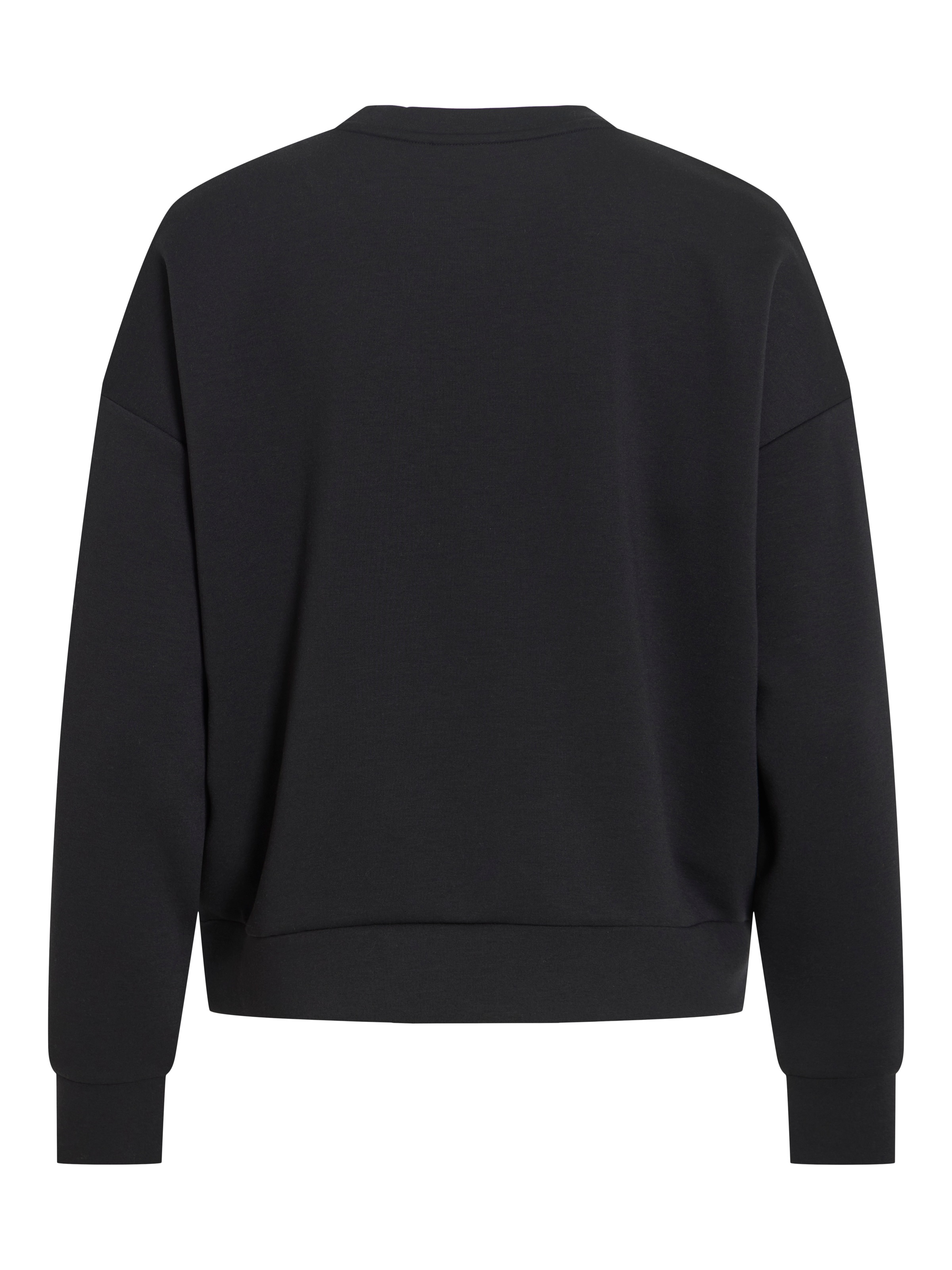 Vila Sweater »VIREFLECT MOOD EMB L/S SWEAT TOP/R/3«, Materialmix, loose fit

