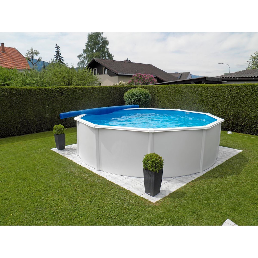 KWAD Rundpool »Steely Deluxe Heat«, (Set, 7 tlg.)