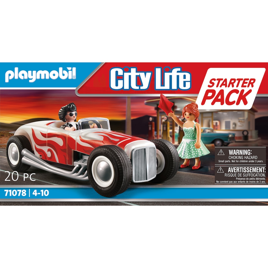 Playmobil® Konstruktions-Spielset »Starter Pack Hot Rod (71078), City Life«