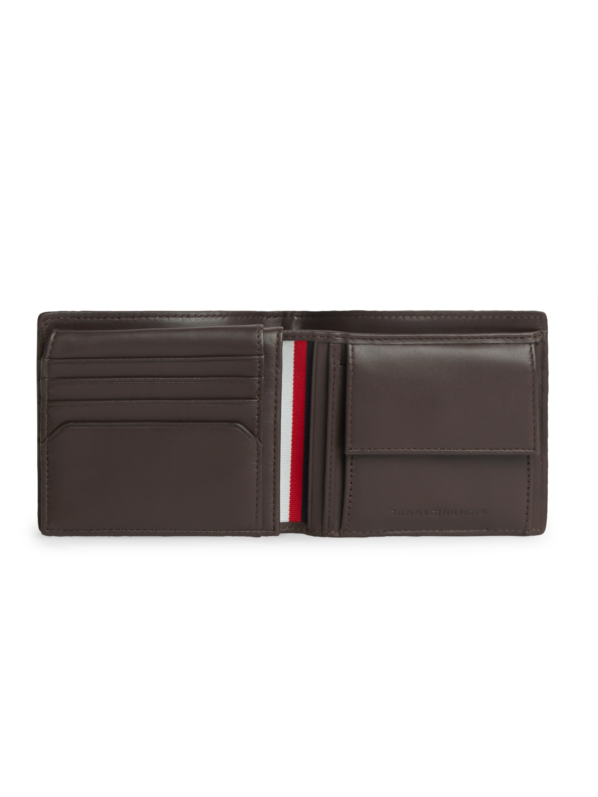 Tommy Hilfiger Geldbörse »TH CENTRAL CC FLAP AND COIN« Unisex Portmonnaie, Geldbeutel mit Kontraststreifen innen