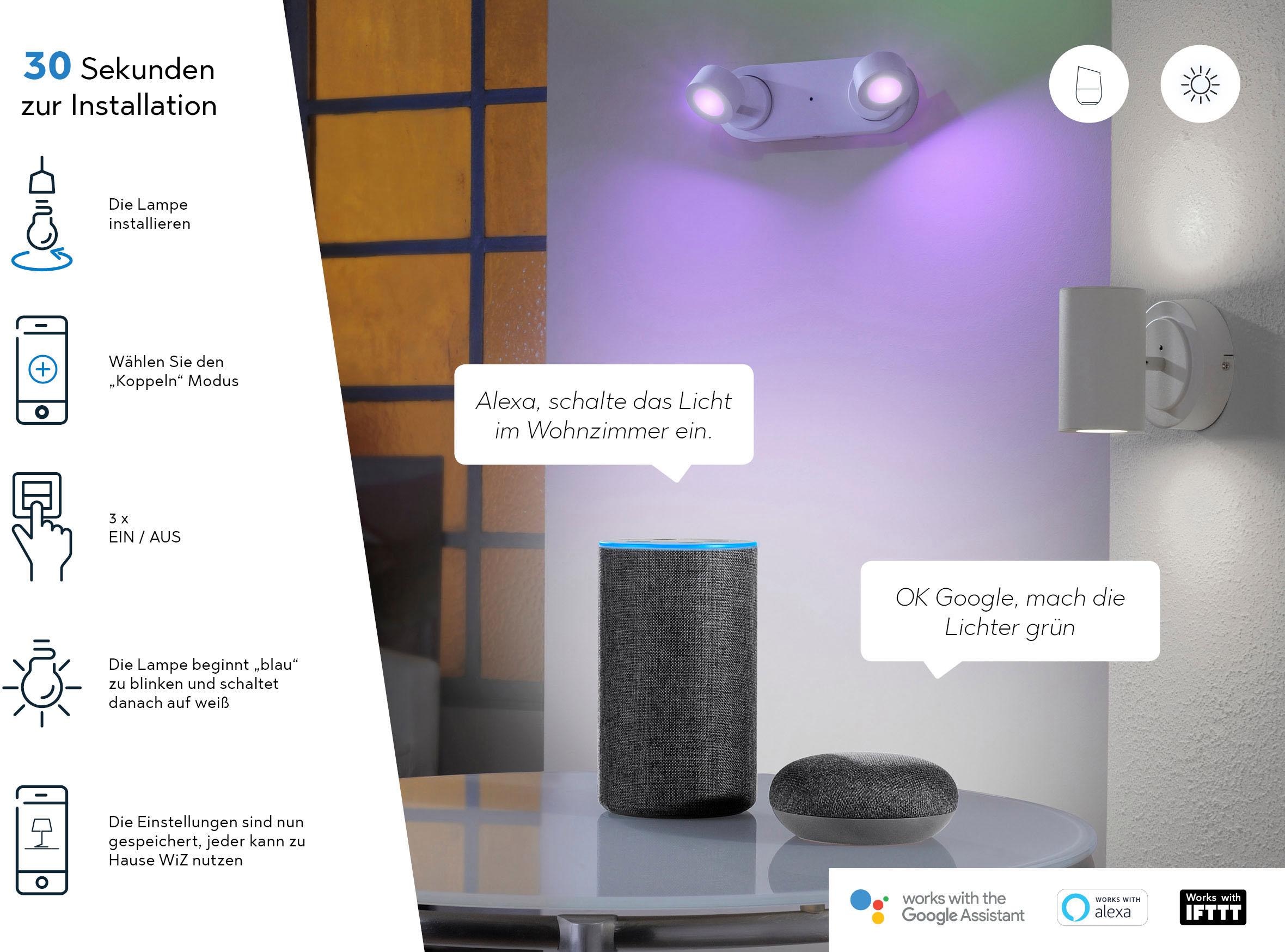 TRIO Leuchten LED Deckenleuchte »MELBY«, mit WiZ-Technologie für eine moderne Smart Home Lösung