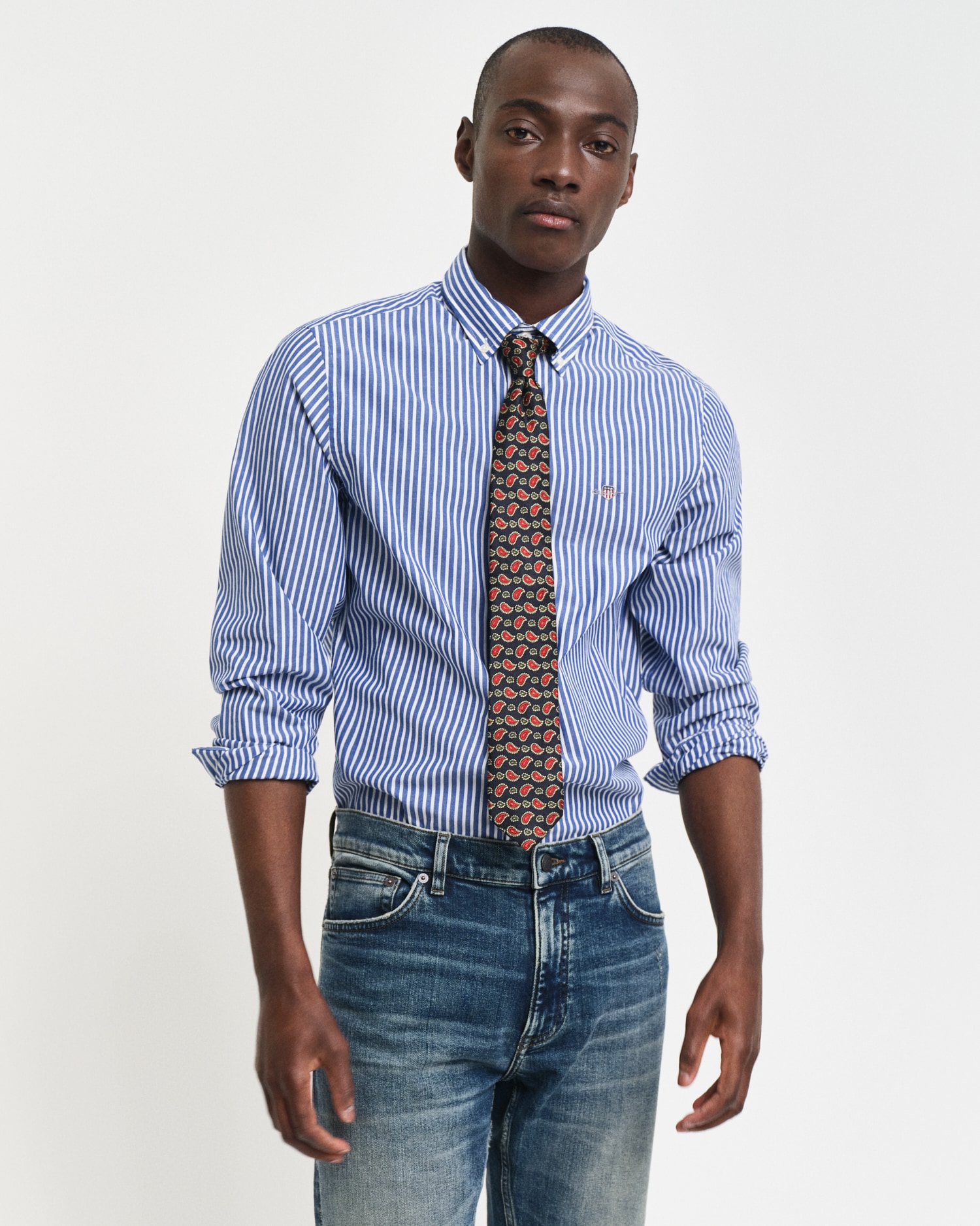 Langarmhemd »SLIM POPLIN STRIPE SHIRT«