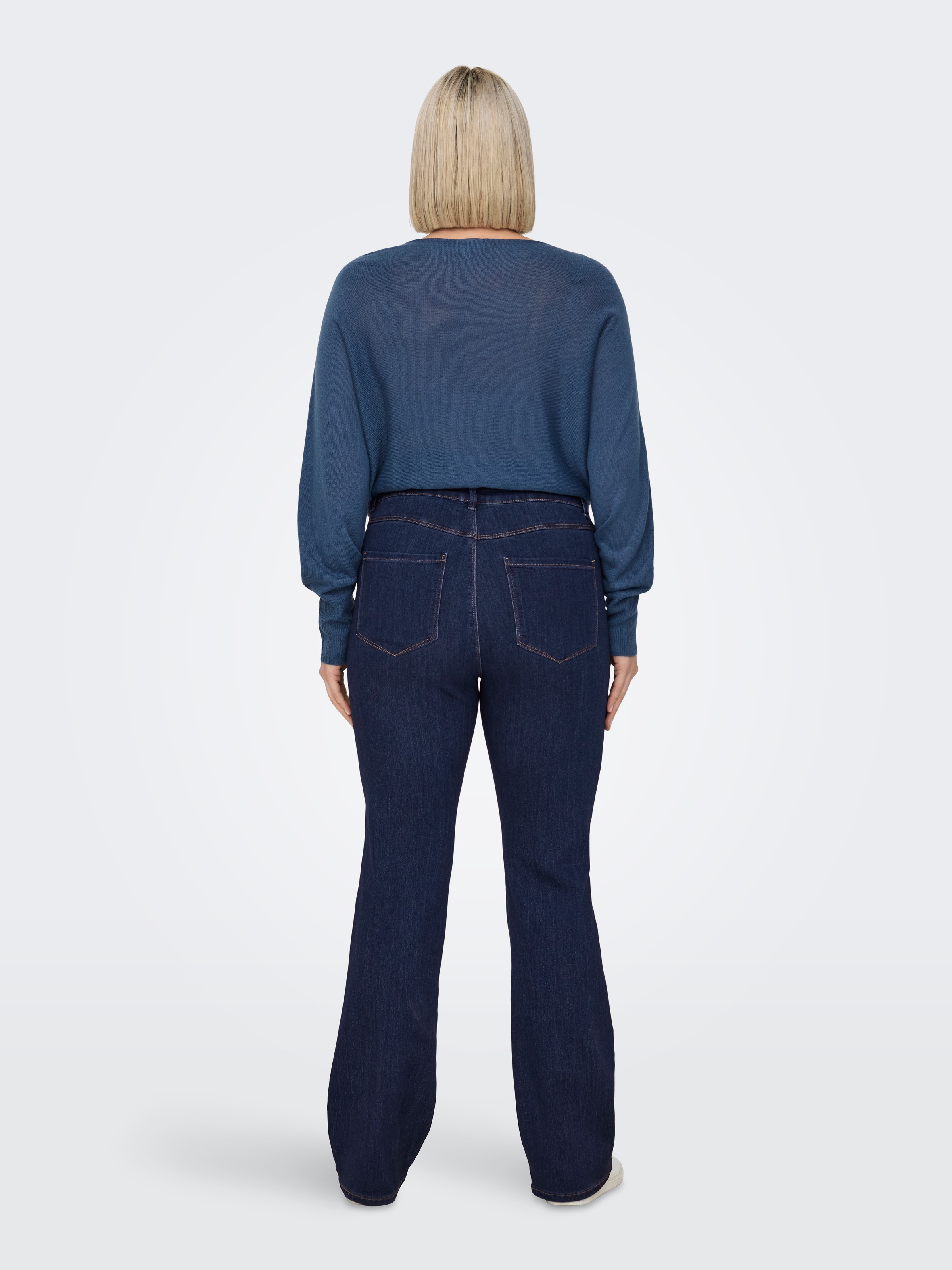 ONLY CARMAKOMA Bootcut-Jeans »CARTHUNDER LIFE MID PUSH UP FLARED DNM«