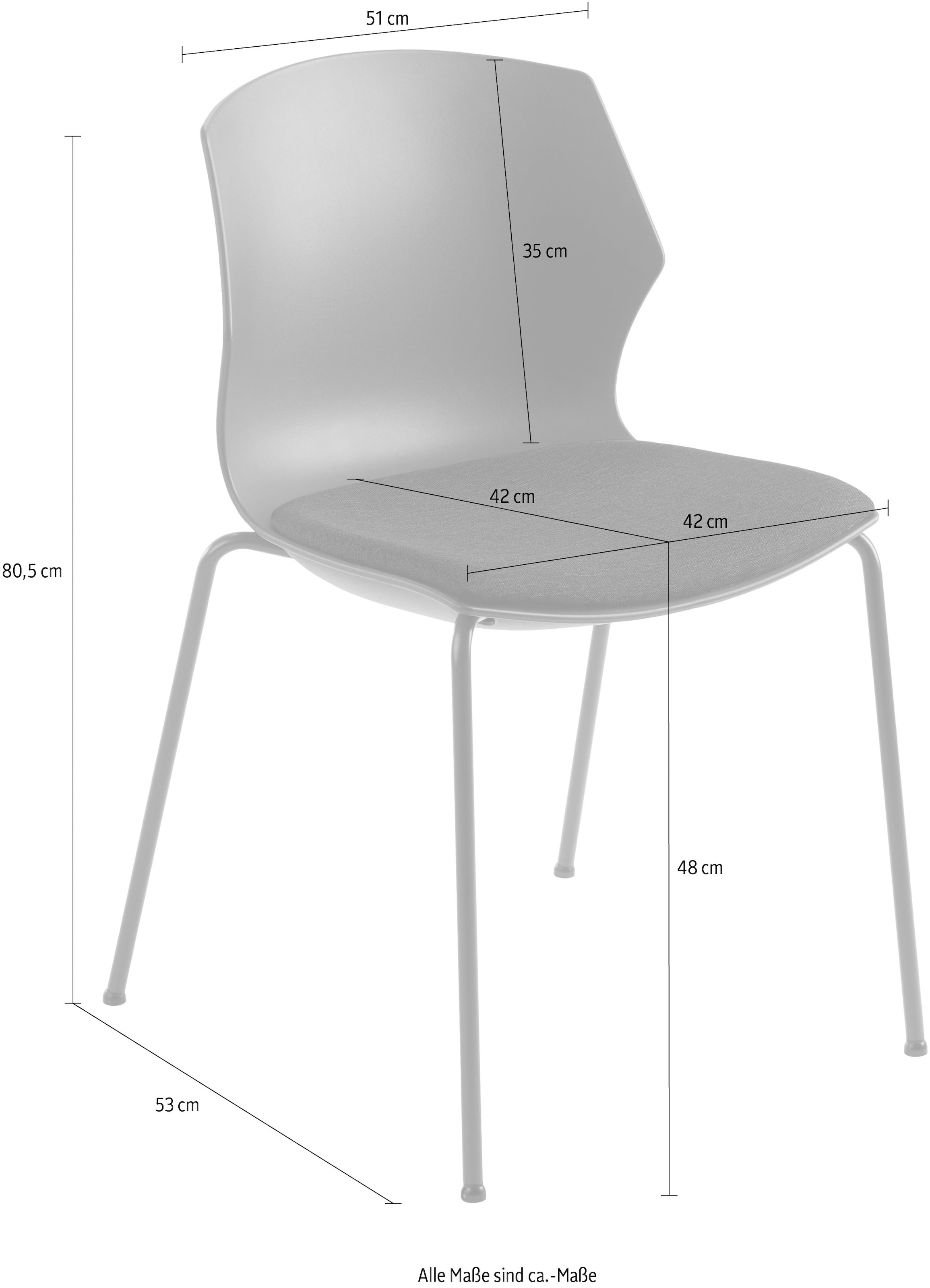 Mayer Sitzmöbel Stapelstuhl »Stapelstuhl myPRIMO«, Polyester, stapelbar