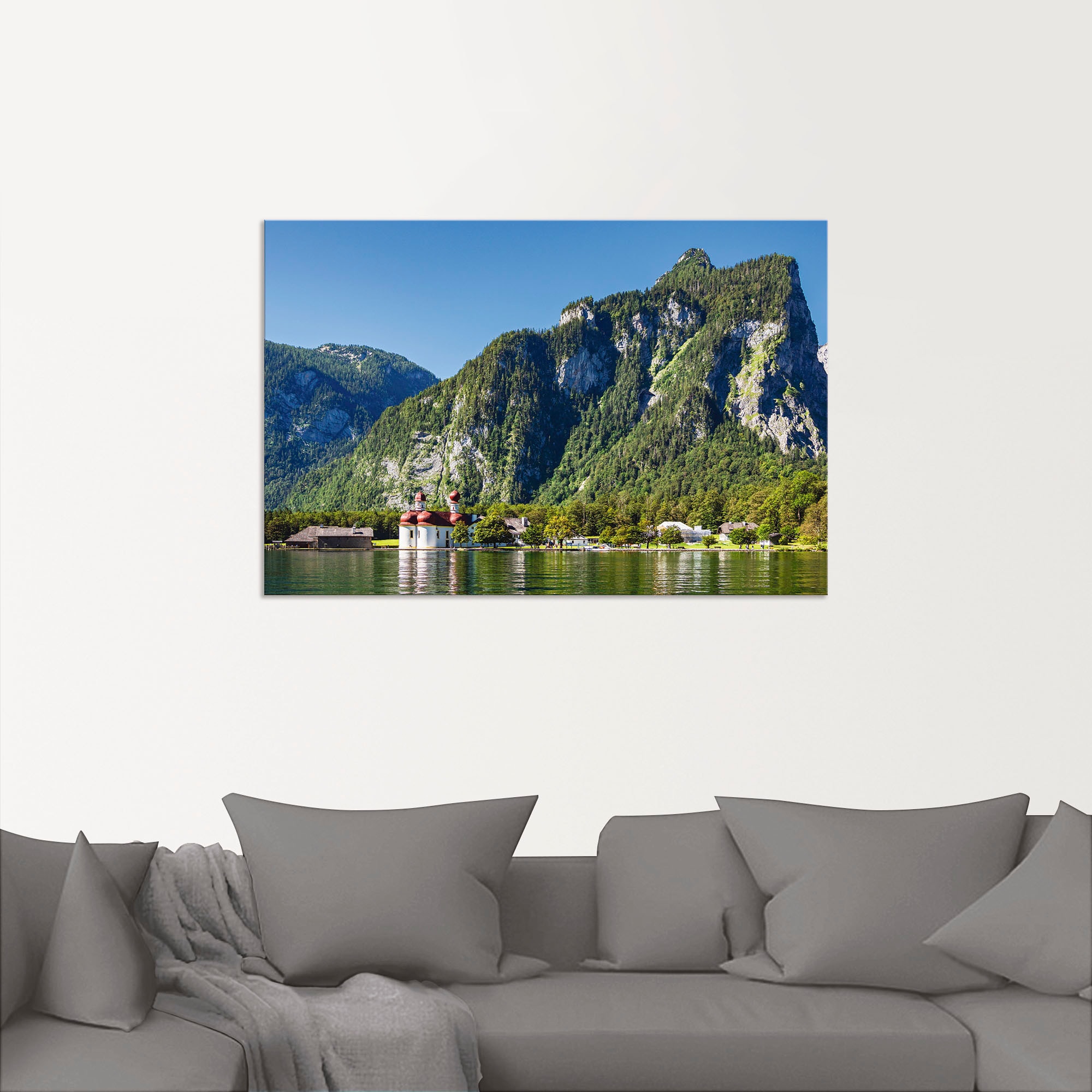 Artland Wandbild »Blick auf den Königssee« Berge & Alpenbilder 1 Stk. tlg. als Alubild, Leinwandbild in verschied. Größen