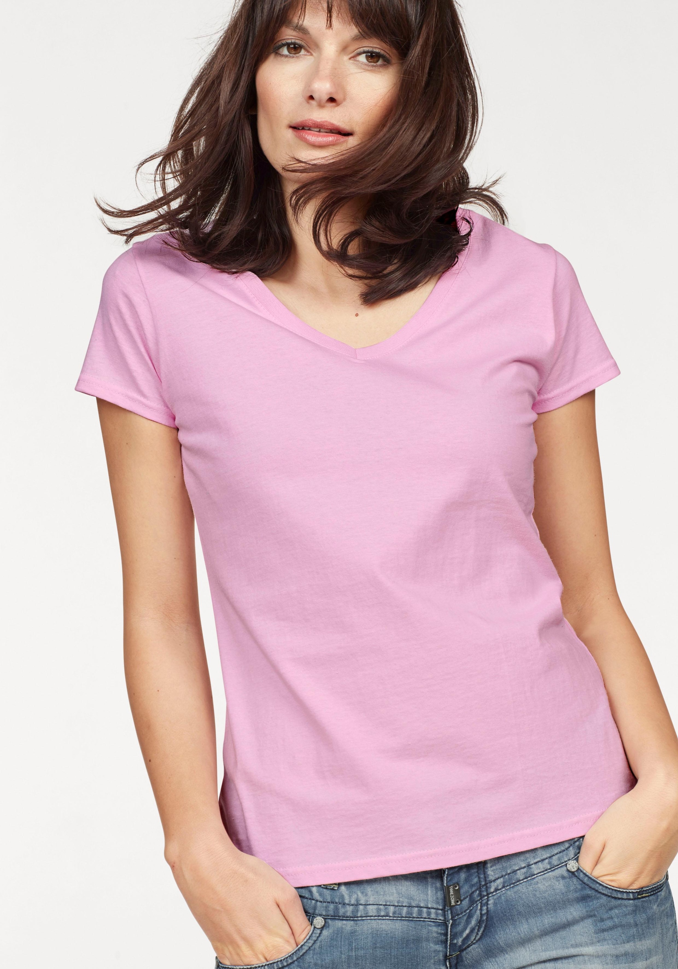 Fruit of the Loom V-Shirt »Lady-Fit Valueweight V-Neck«